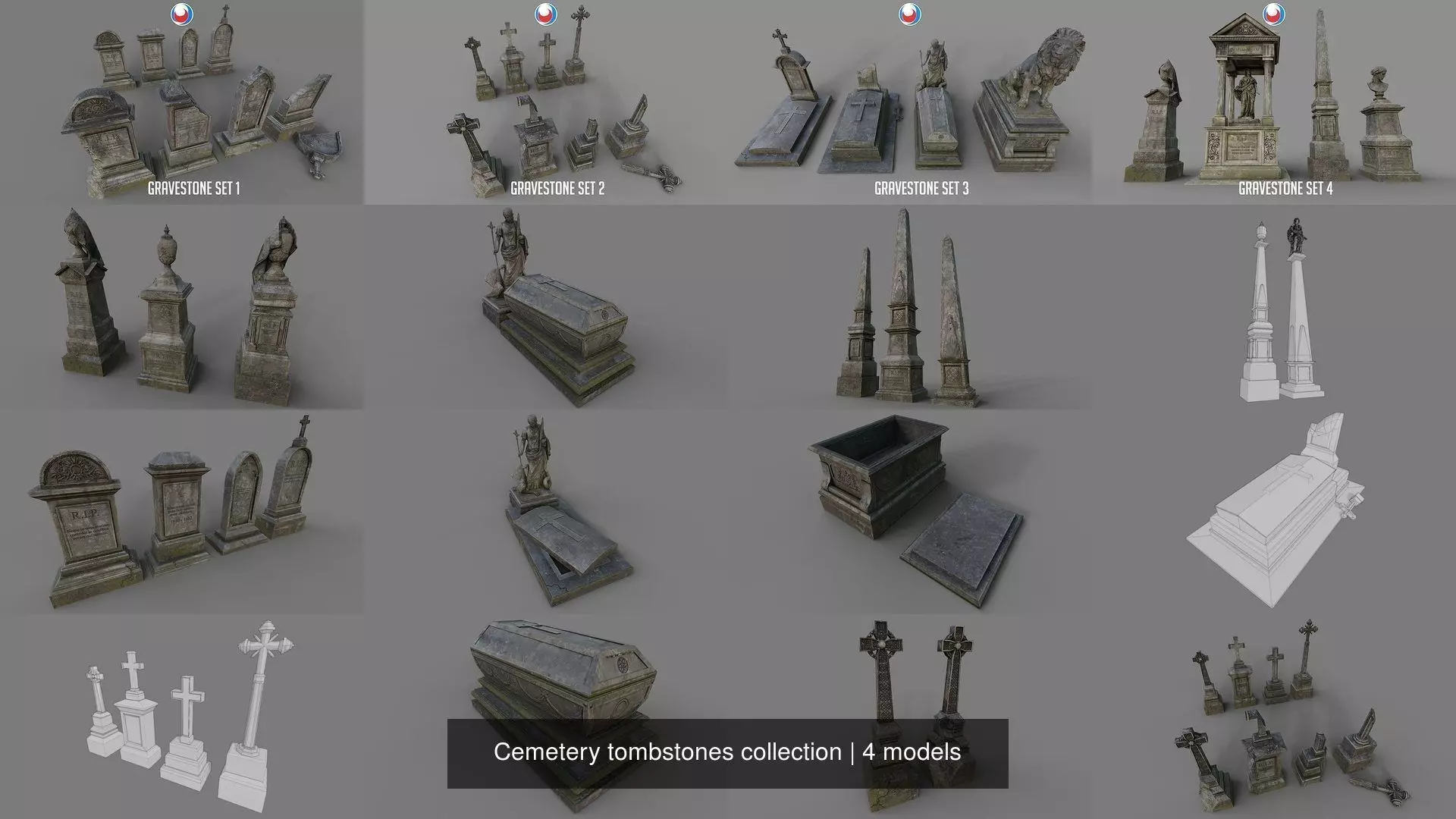 Cemetery tombstones collection _1