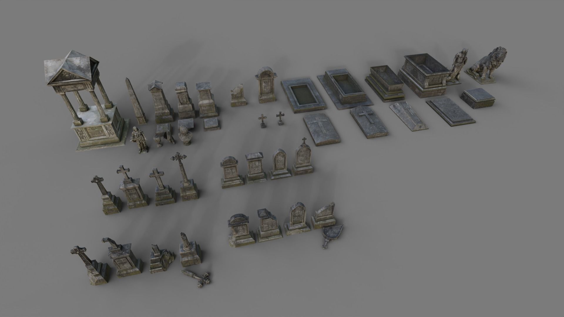 Cemetery tombstones collection _2