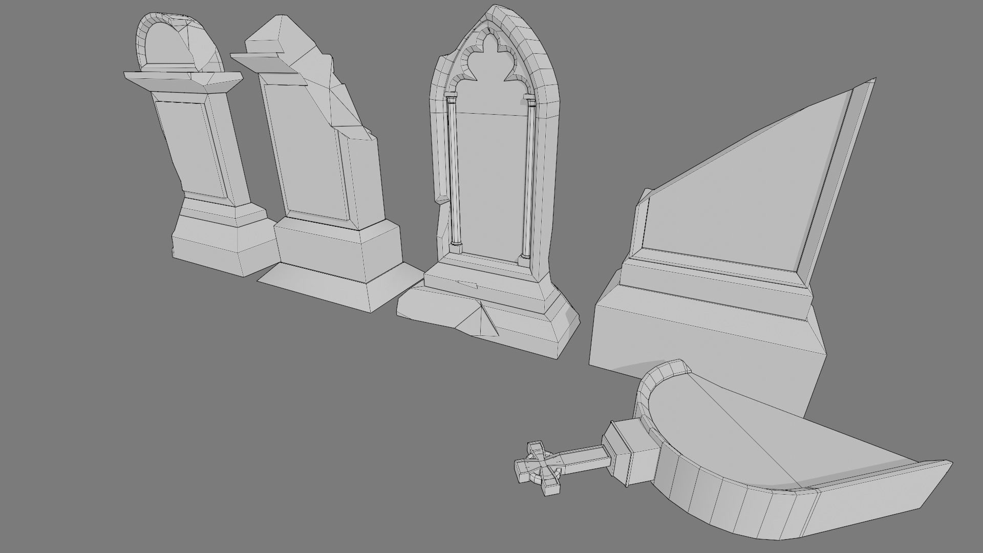 Cemetery tombstones collection _14