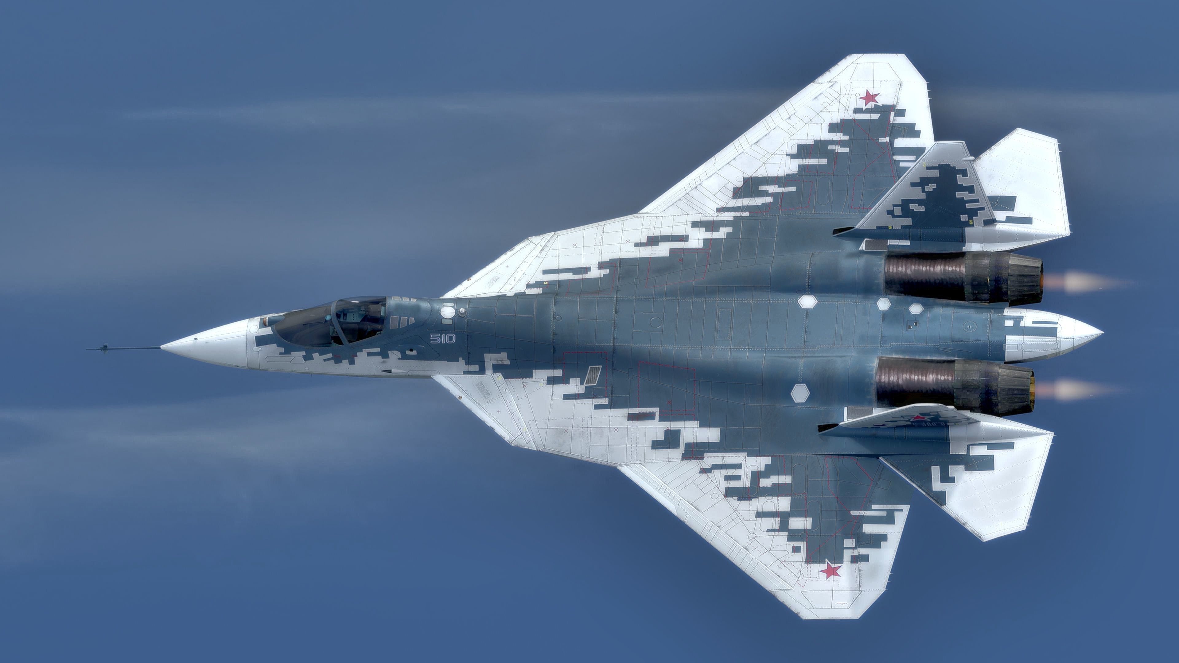 SU57 Felon-TopGun with Cockpit-Fully Rigged Low-poly 3D model_9