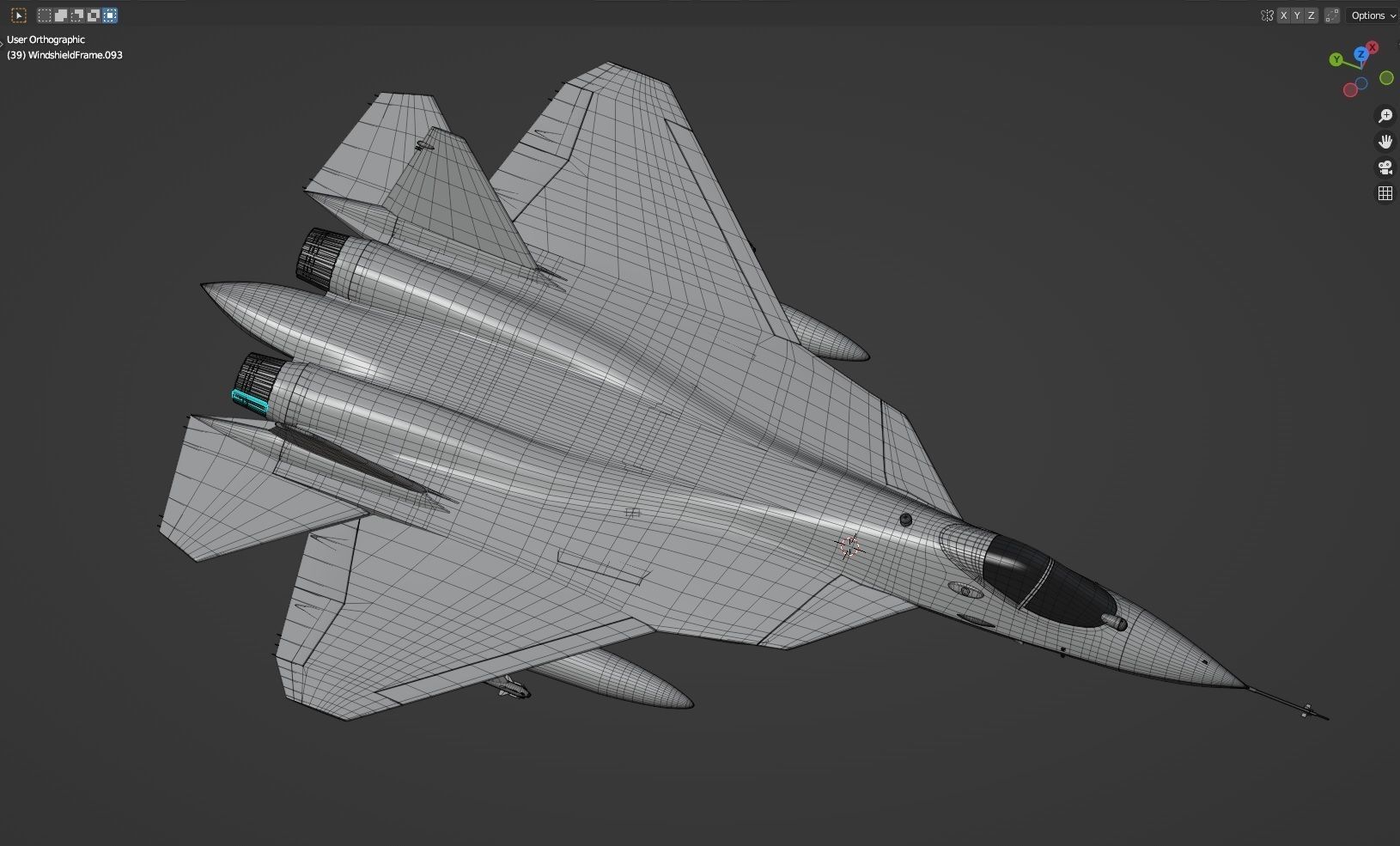 SU57 Felon-TopGun with Cockpit-Fully Rigged Low-poly 3D model_32