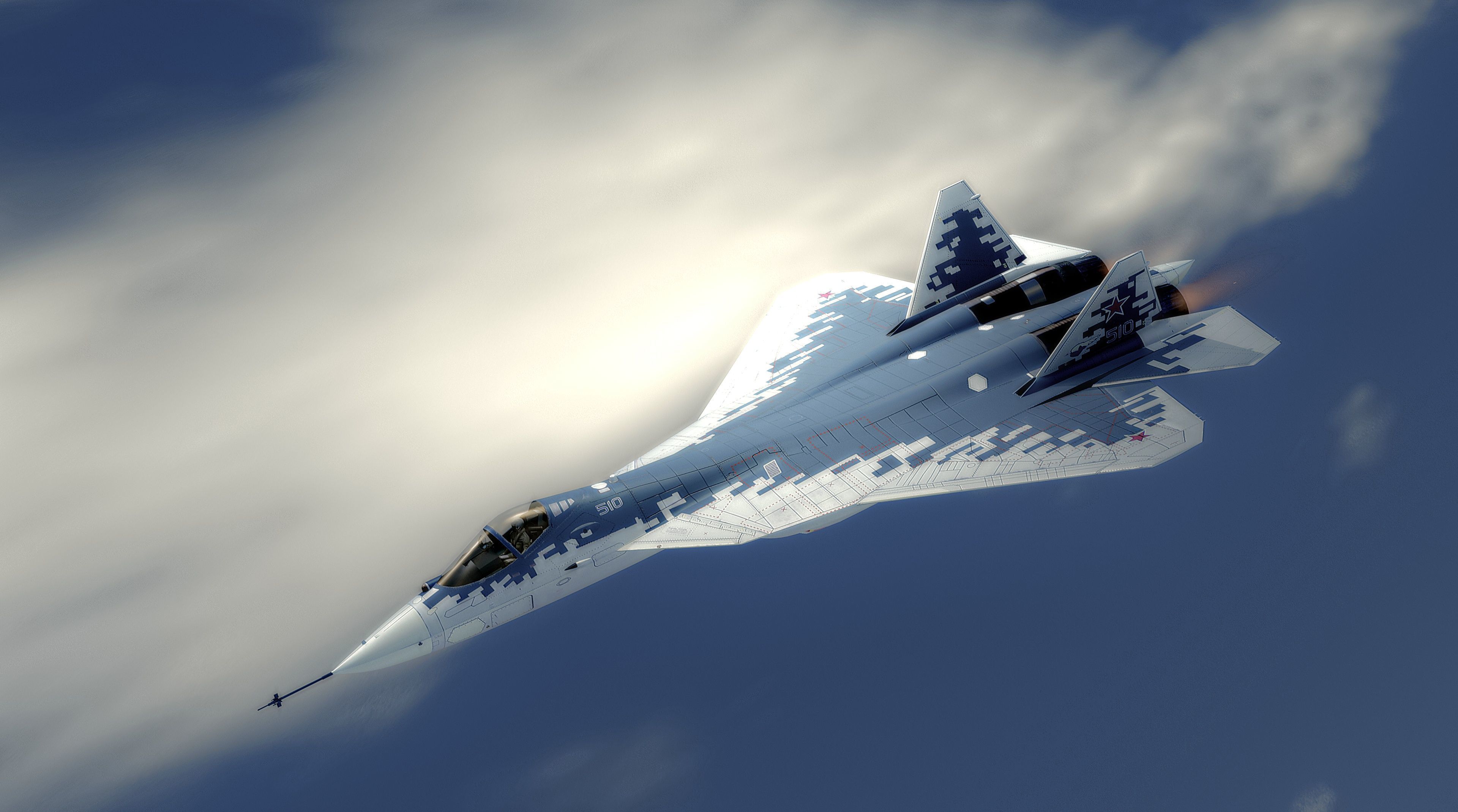 SU57 Felon-TopGun with Cockpit-Fully Rigged Low-poly 3D model_8