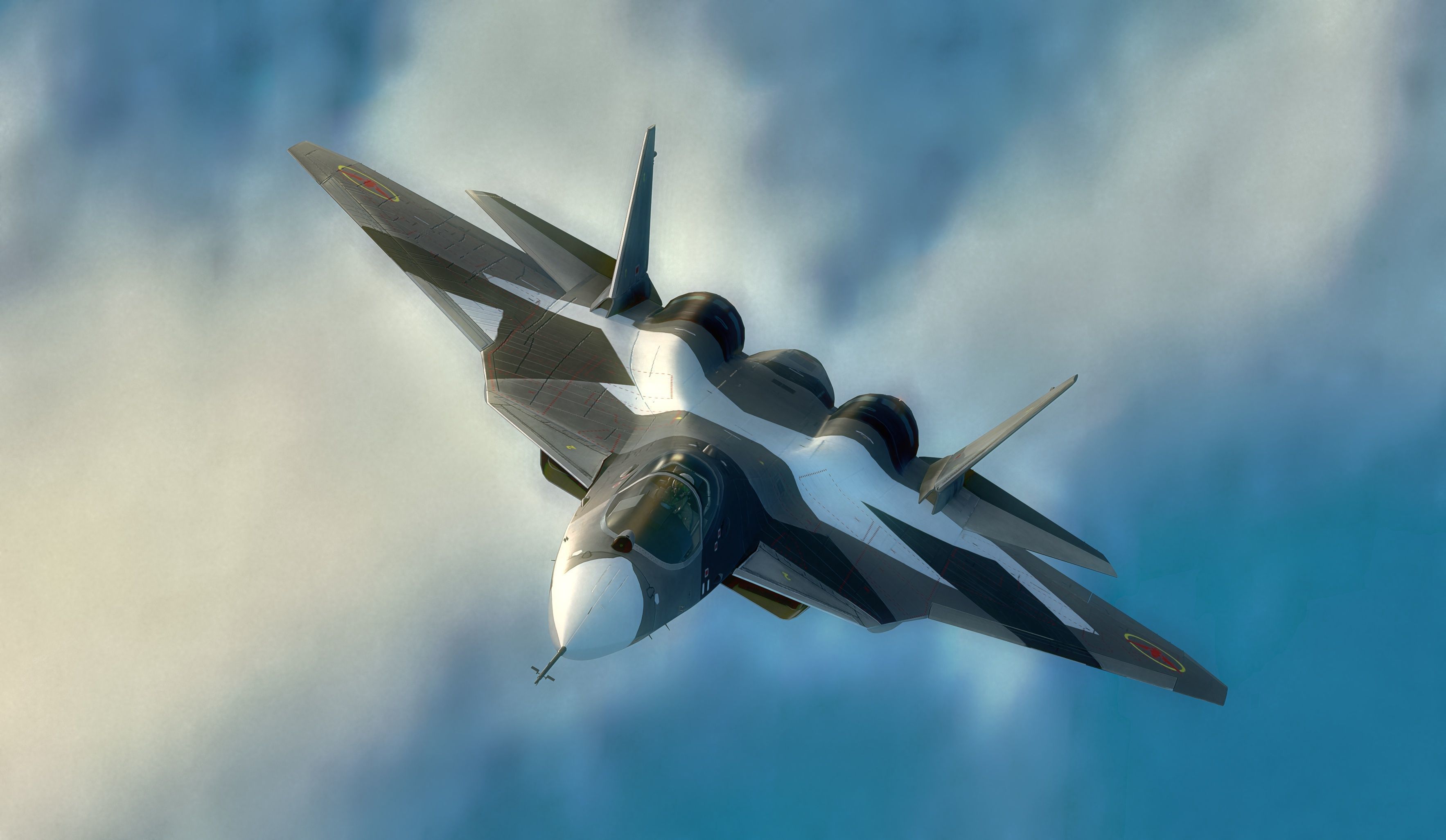 SU57 Felon-TopGun with Cockpit-Fully Rigged Low-poly 3D model_20
