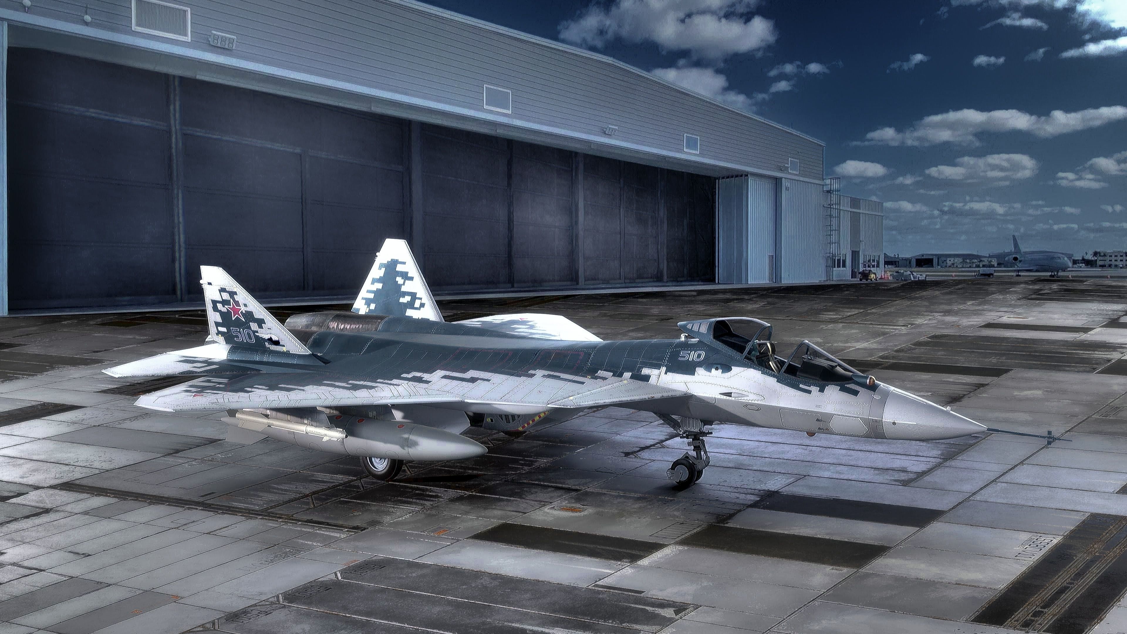 SU57 Felon-TopGun with Cockpit-Fully Rigged Low-poly 3D model_7