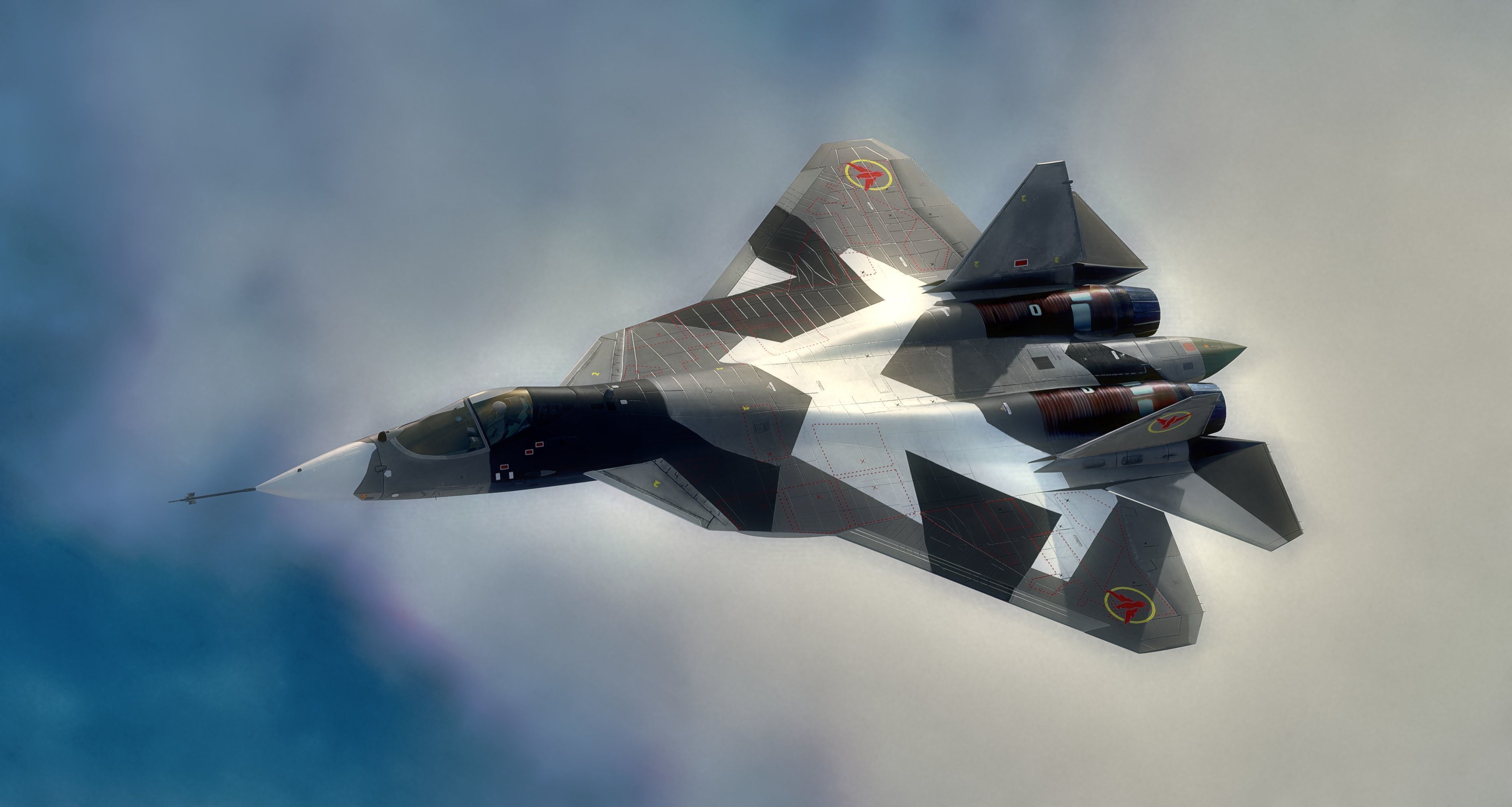 SU57 Felon-TopGun with Cockpit-Fully Rigged Low-poly 3D model_21