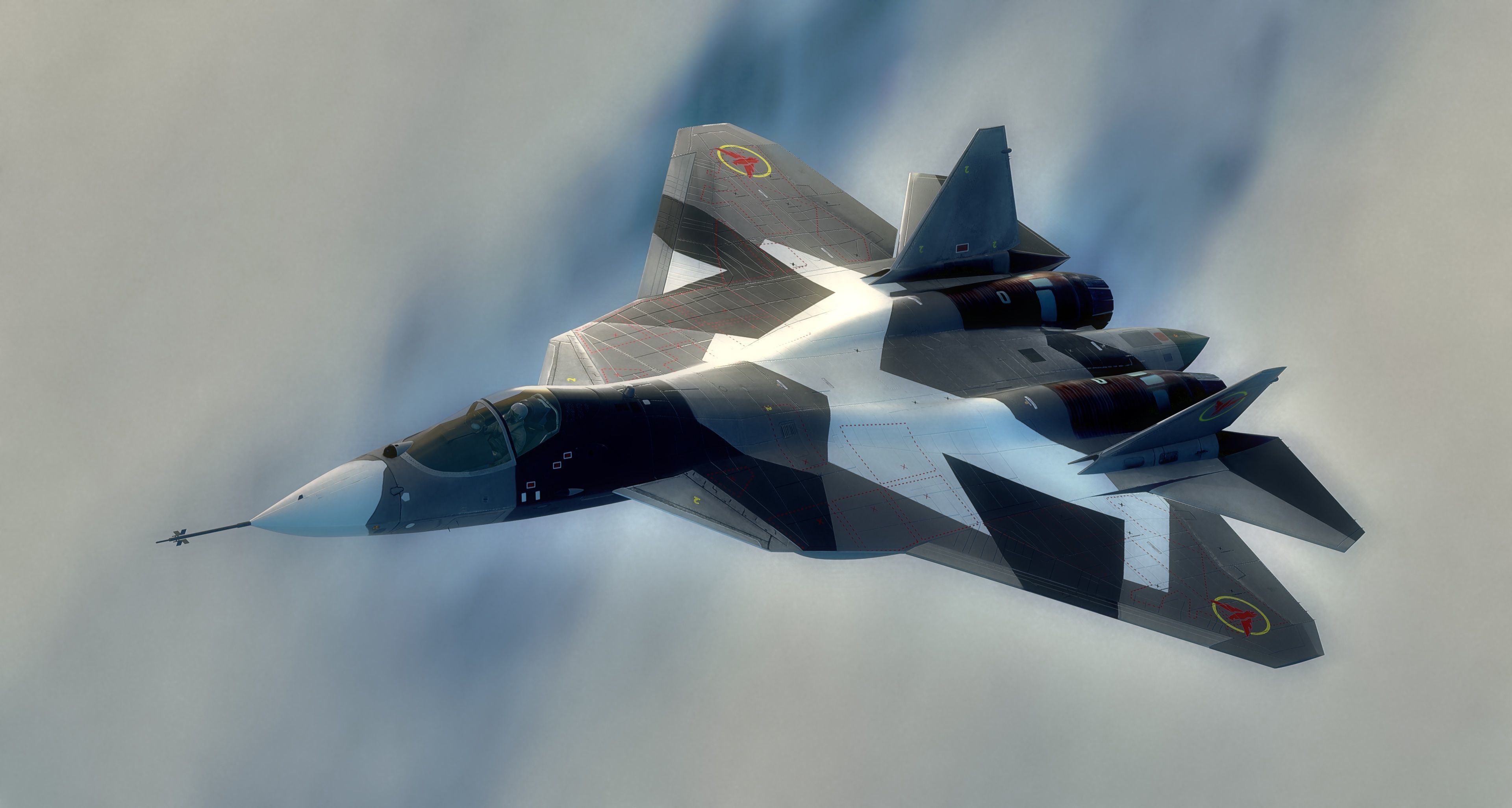 SU57 Felon-TopGun with Cockpit-Fully Rigged Low-poly 3D model_3