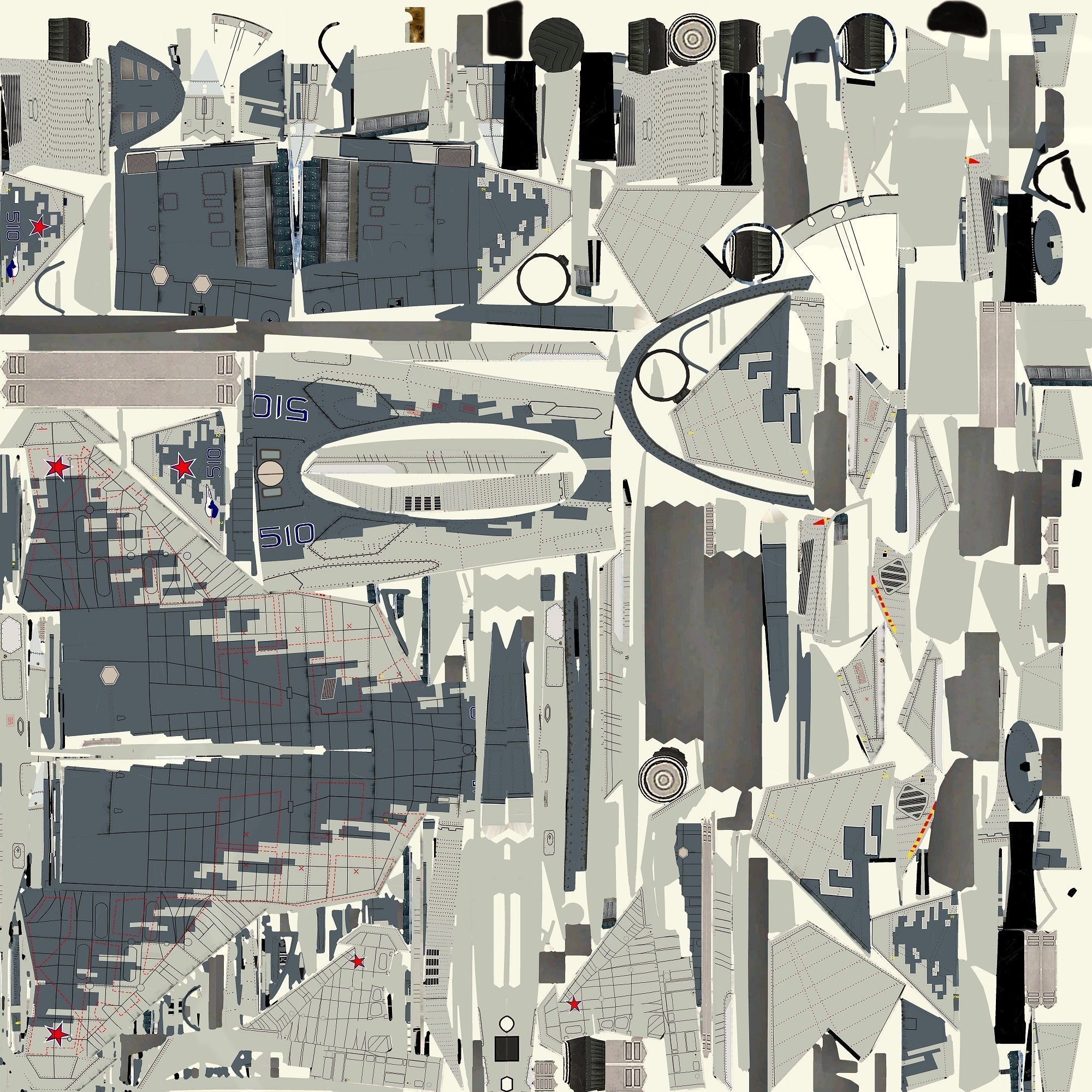 SU57 Felon-TopGun with Cockpit-Fully Rigged Low-poly 3D model_35