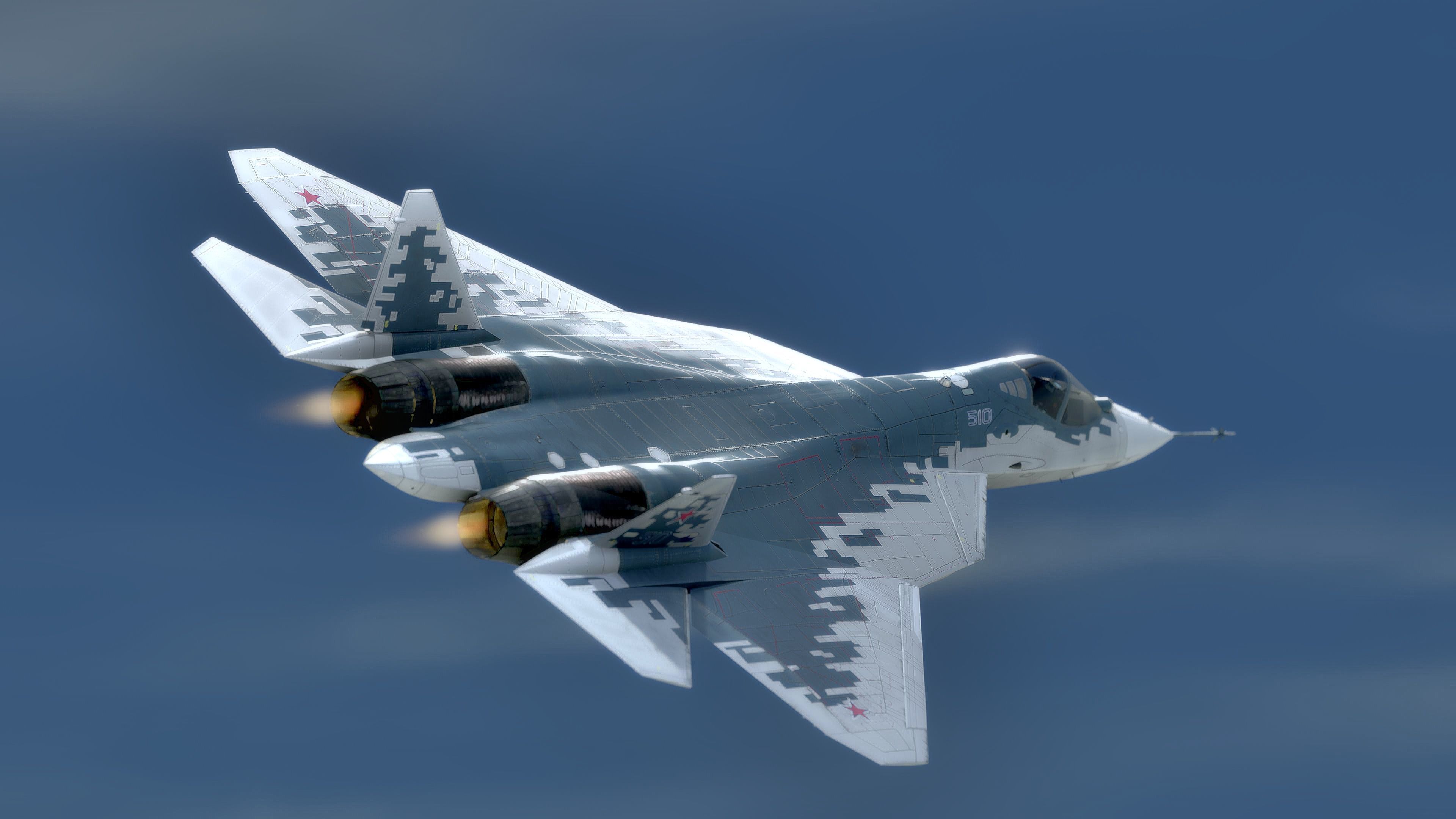 SU57 Felon-TopGun with Cockpit-Fully Rigged Low-poly 3D model_13