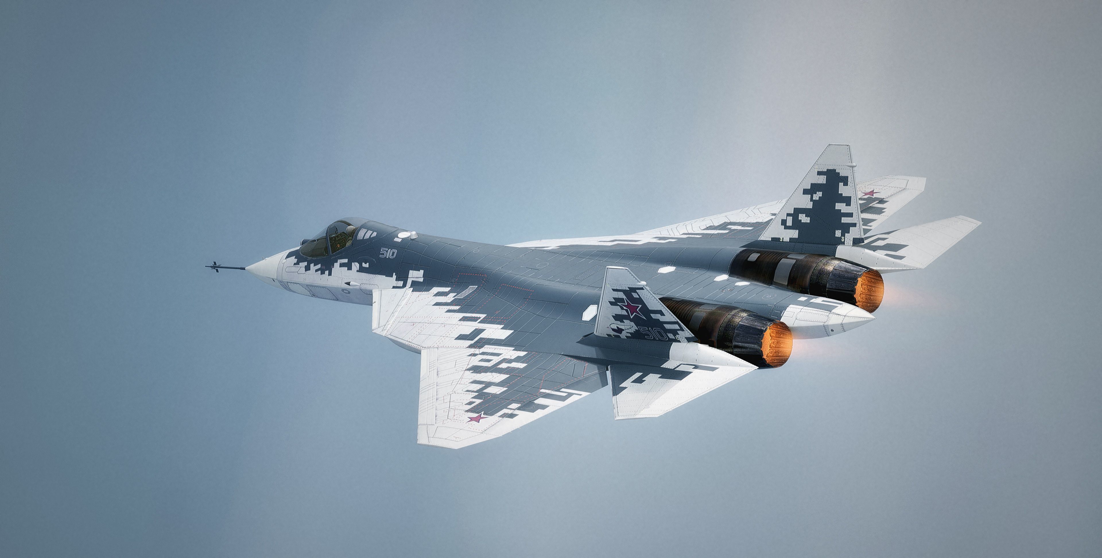 SU57 Felon-TopGun with Cockpit-Fully Rigged Low-poly 3D model_16