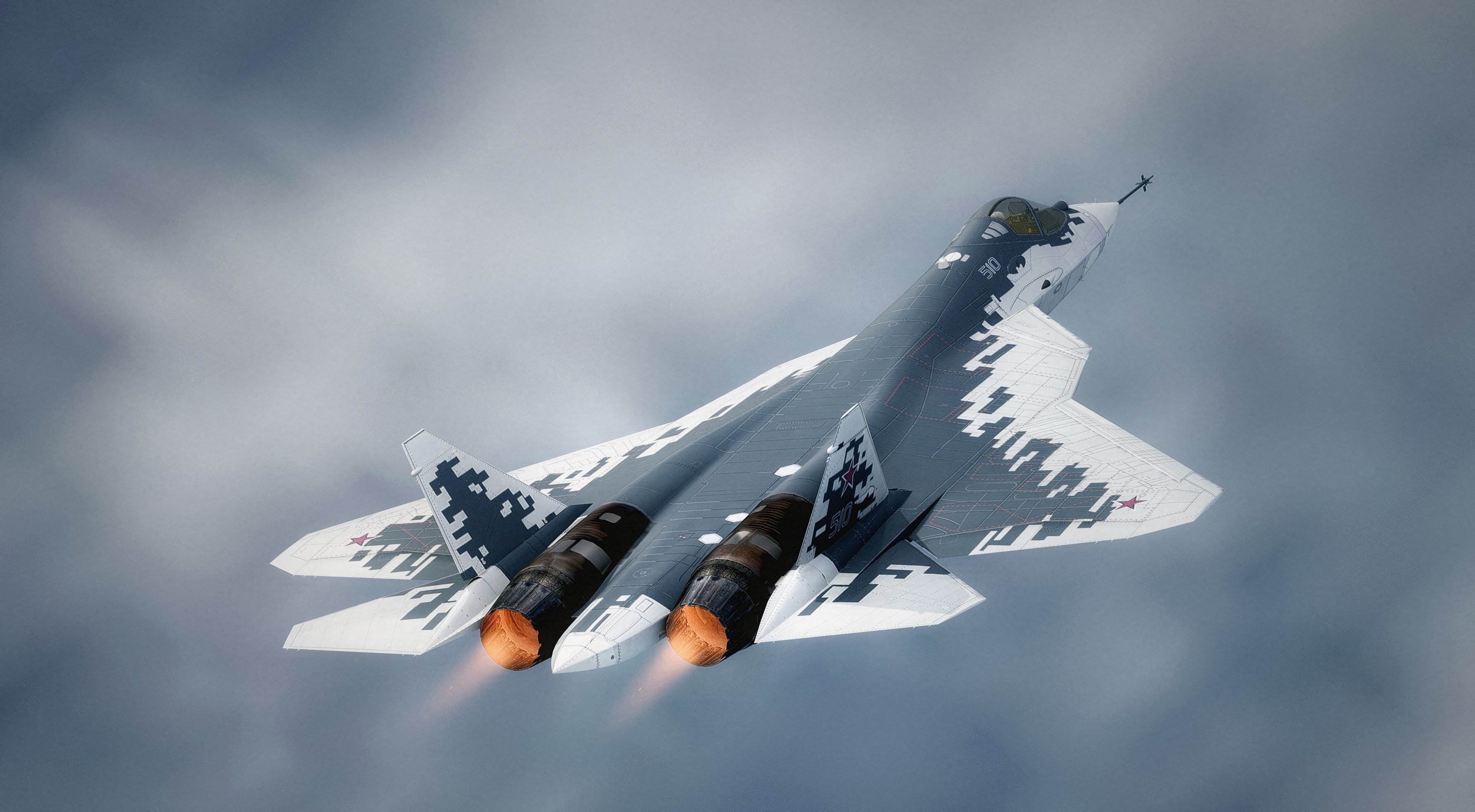 SU57 Felon-TopGun with Cockpit-Fully Rigged Low-poly 3D model_6