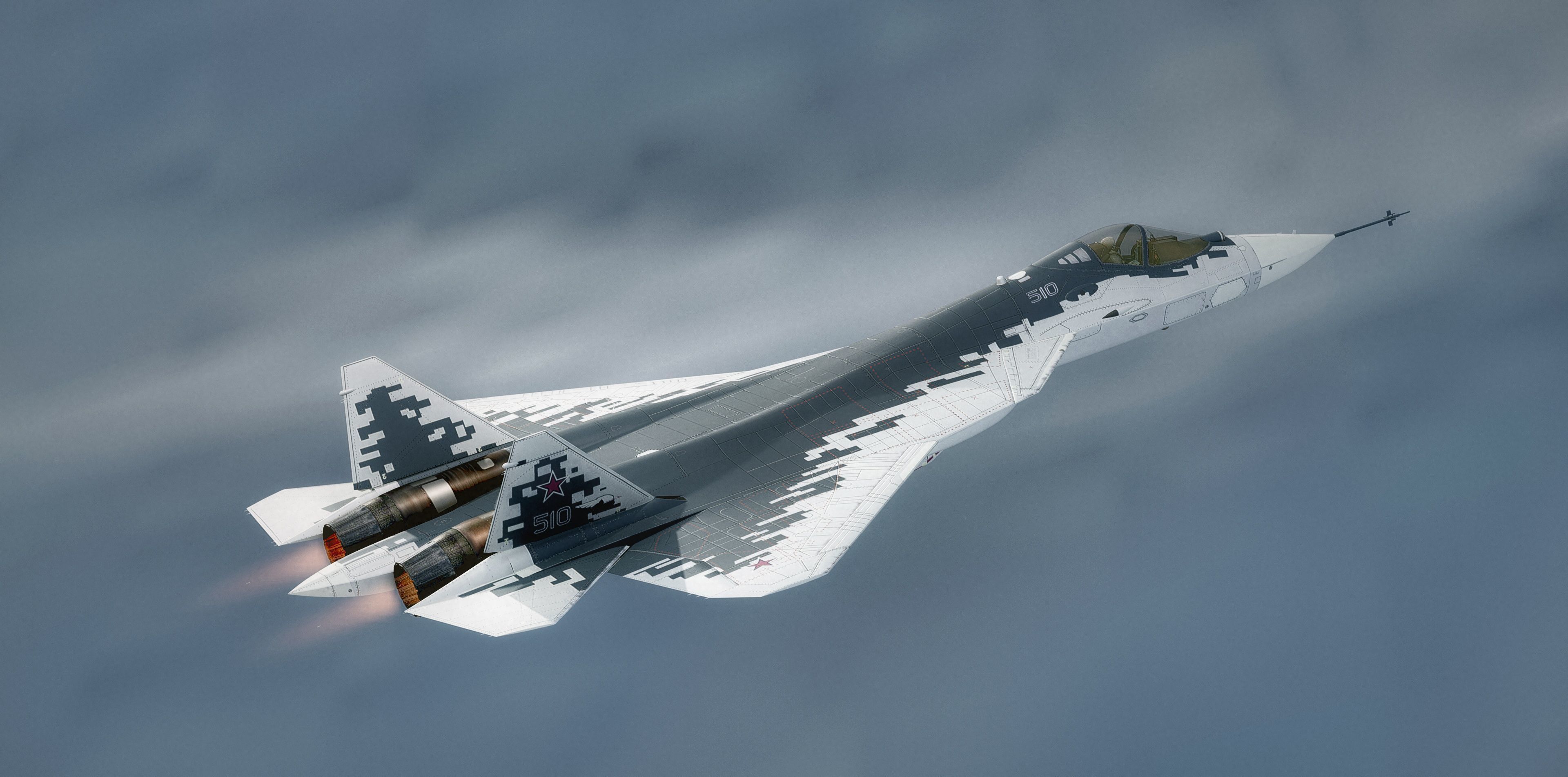 SU57 Felon-TopGun with Cockpit-Fully Rigged Low-poly 3D model_15