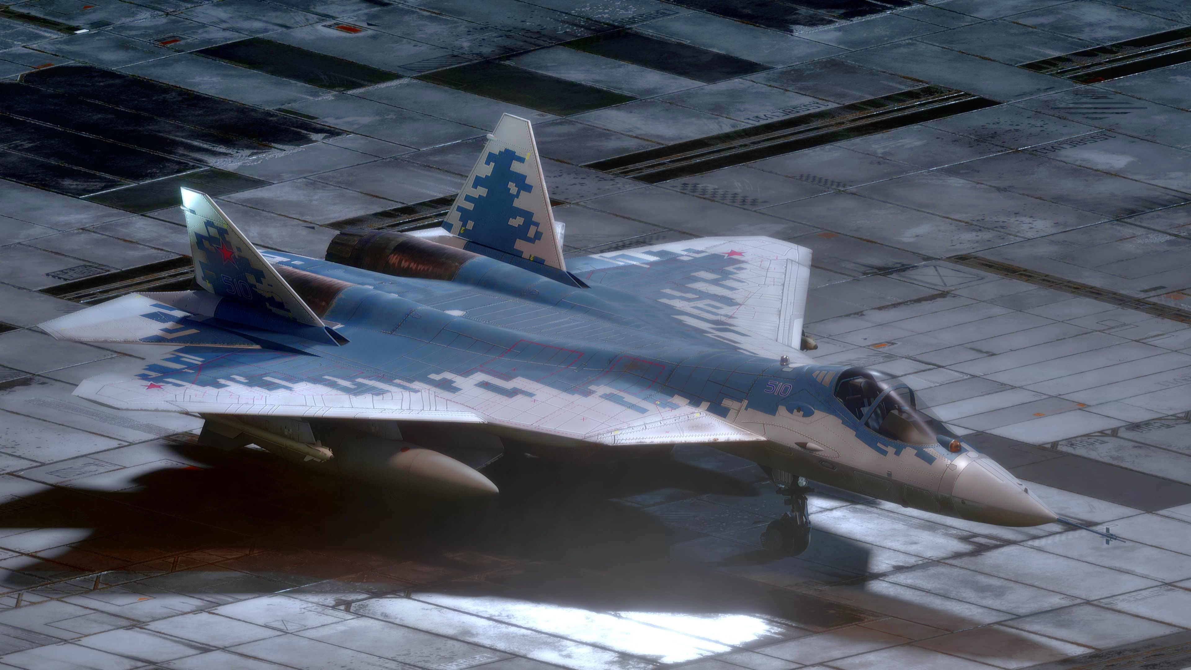 SU57 Felon-TopGun with Cockpit-Fully Rigged Low-poly 3D model_26