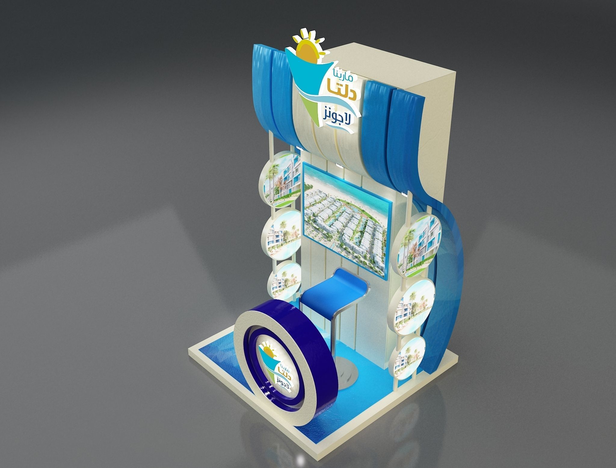 Booth Exhibition Stand a347c 3D model_5