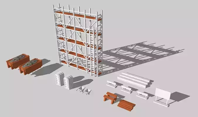 Construction  Site Accessories by Outland Models 3D Printable