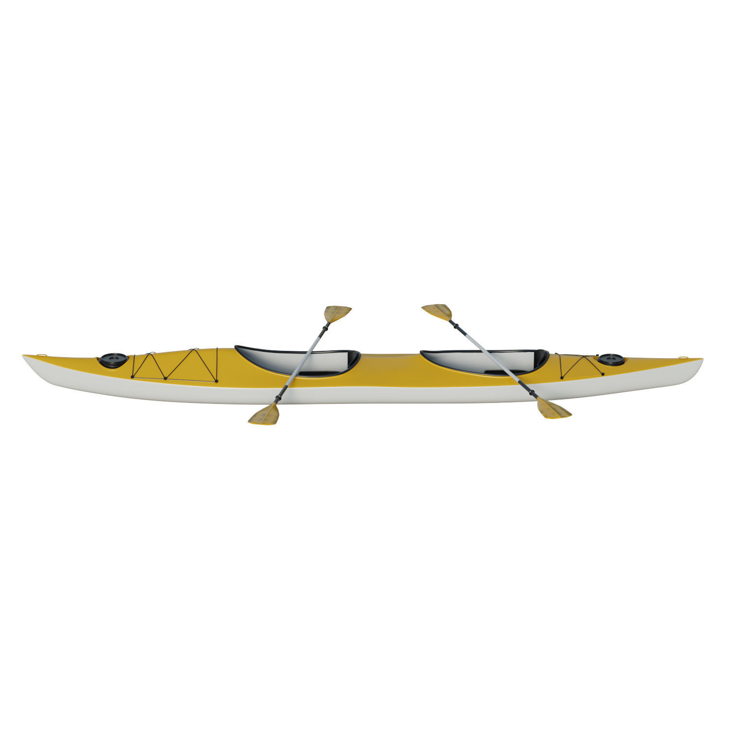 Kayak 02 Low-poly 3D model_3