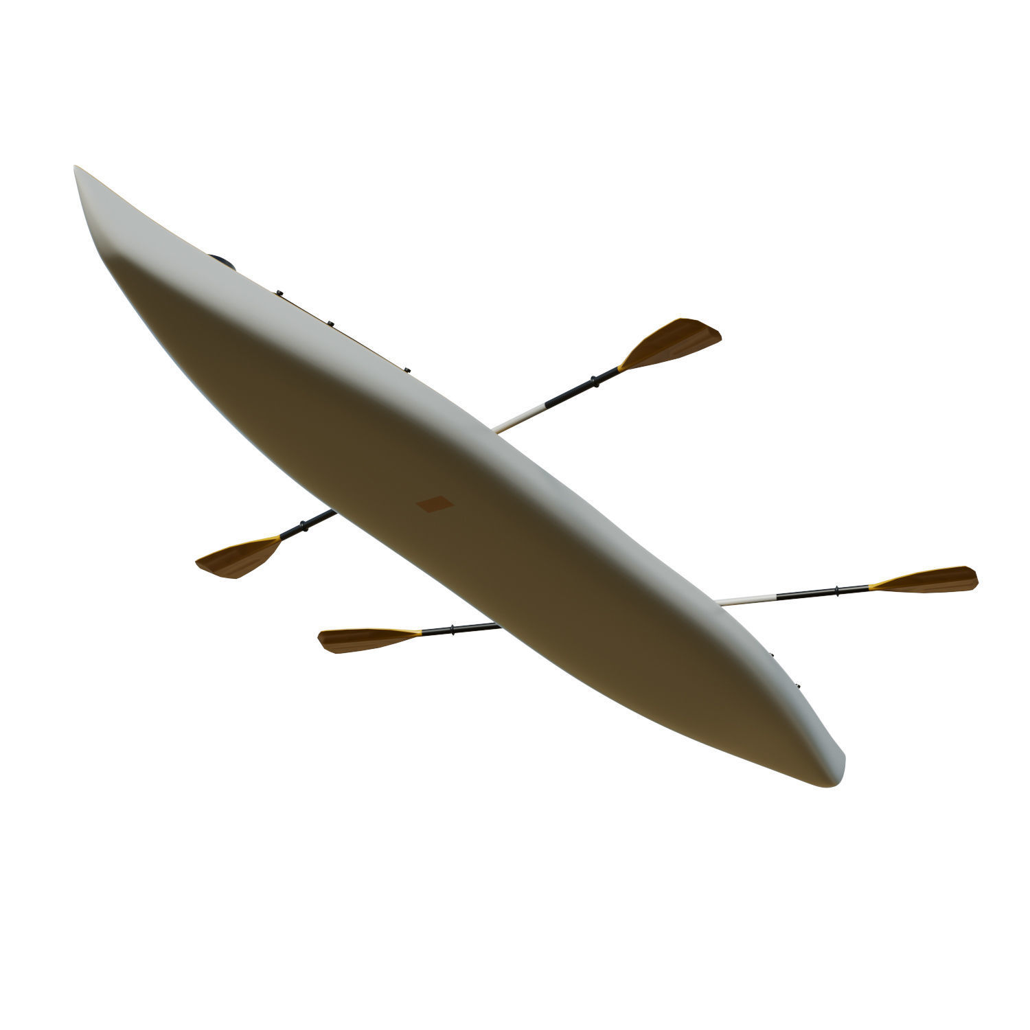 Kayak 02 Low-poly 3D model_6