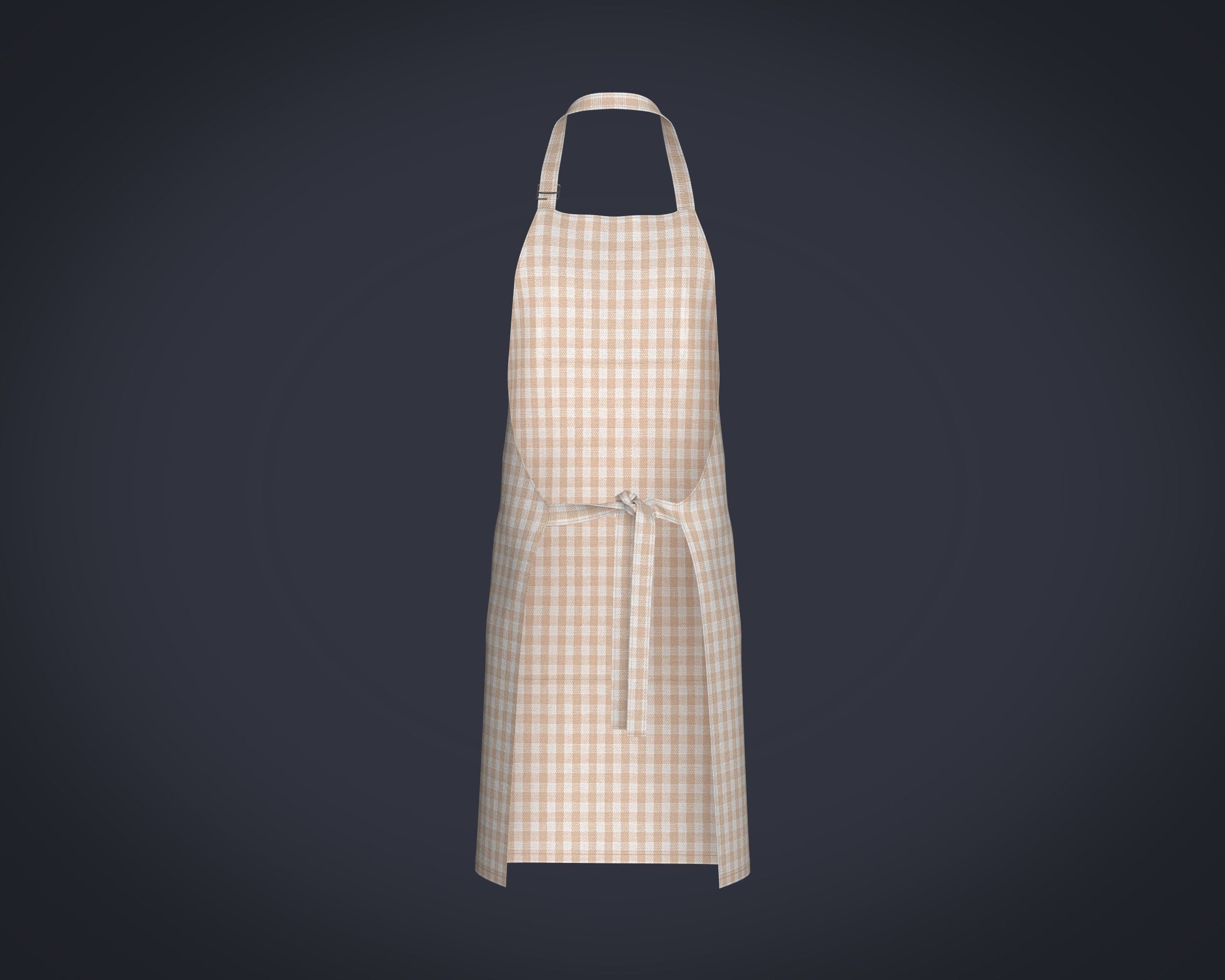 Apron-Checked 3D model_3
