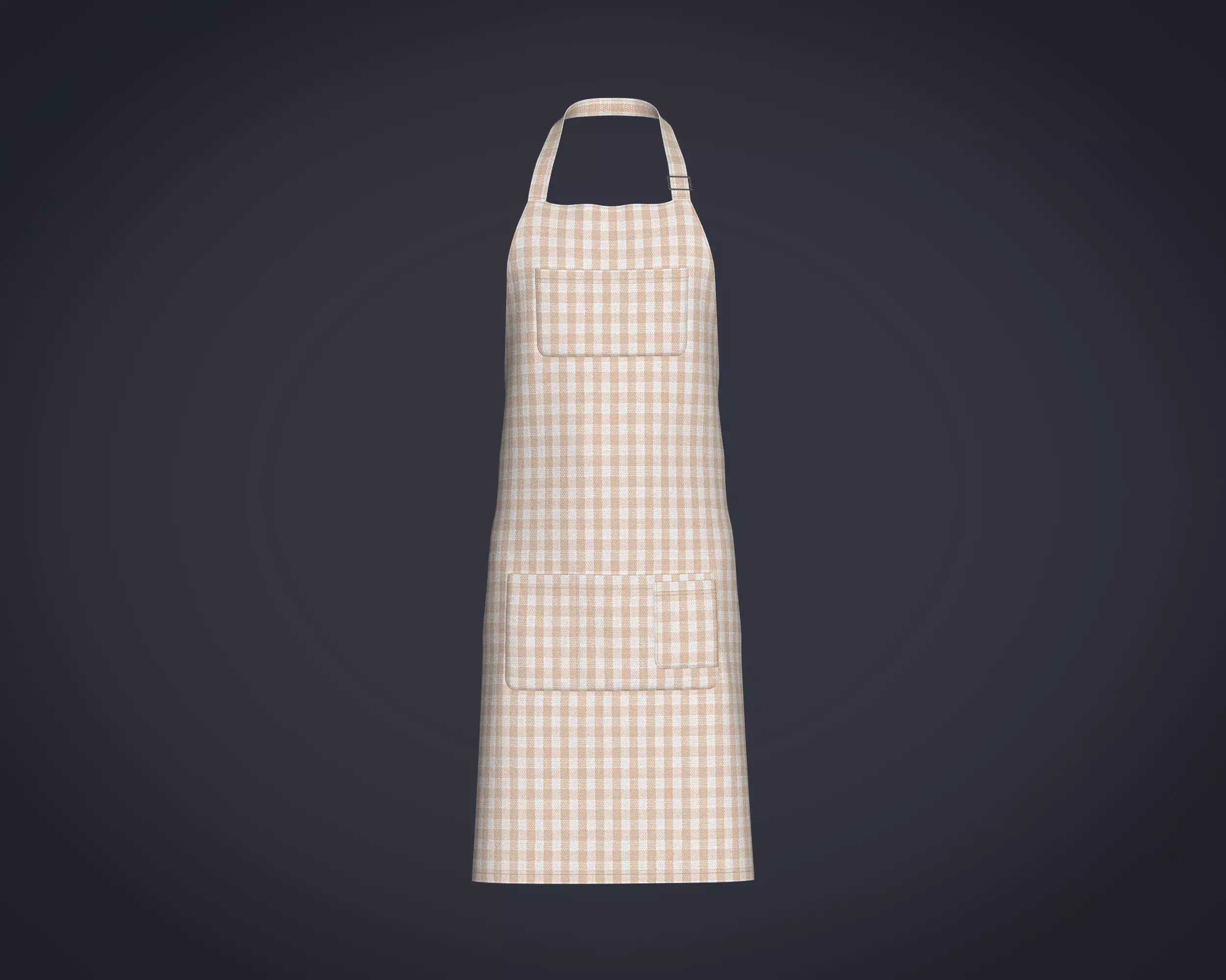 Apron-Checked 3D model_0