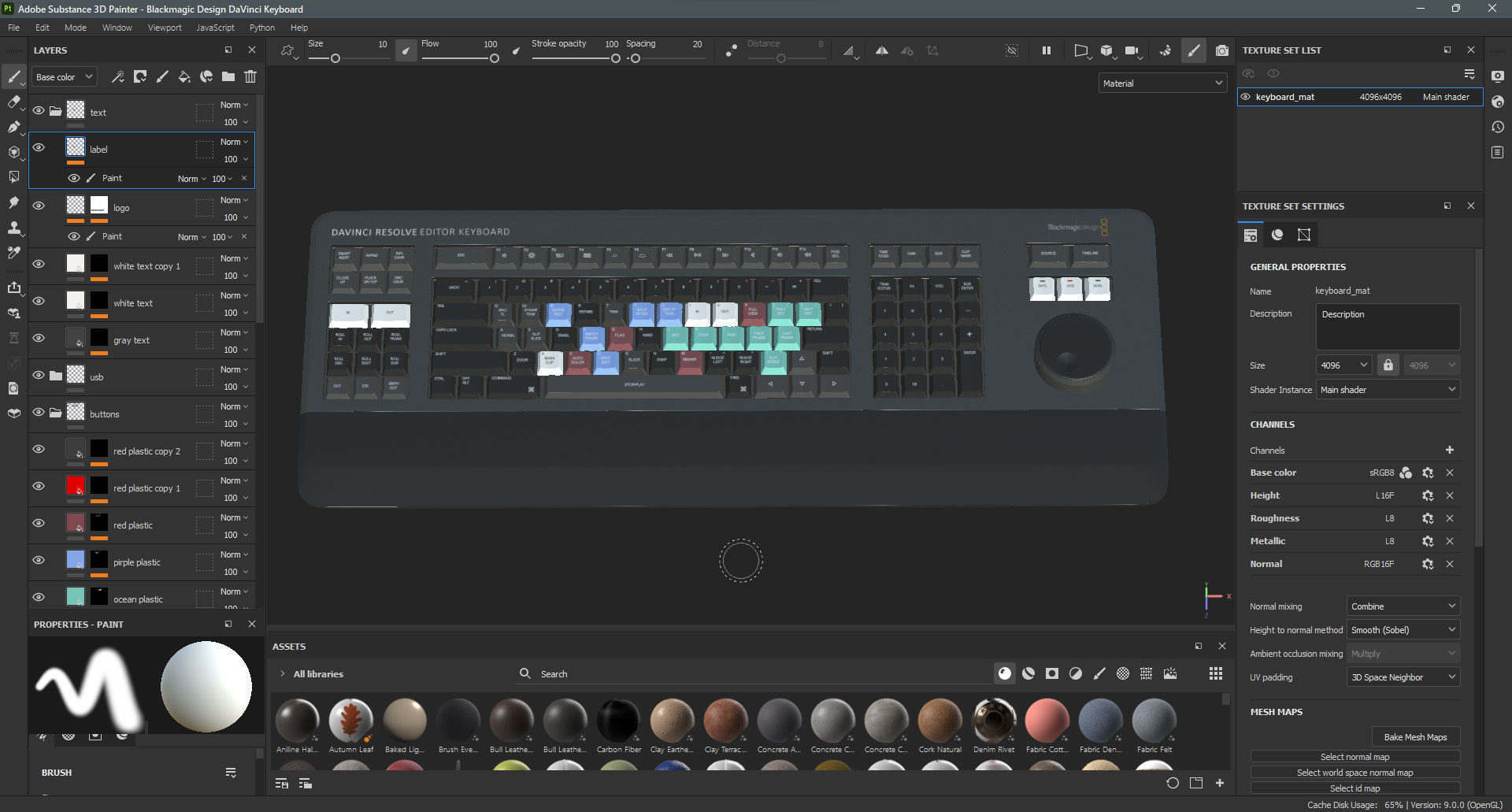 Blackmagic Design DaVinci Keyboard 3D model_19