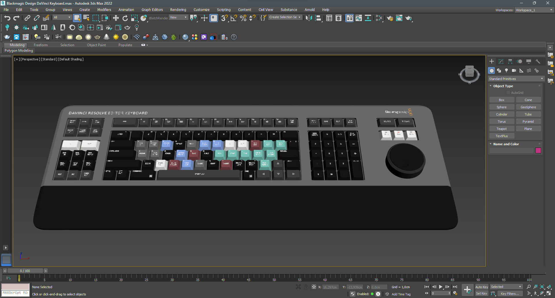 Blackmagic Design DaVinci Keyboard 3D model_18