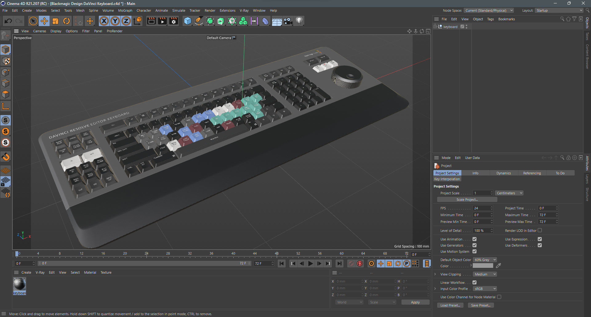 Blackmagic Design DaVinci Keyboard 3D model_17