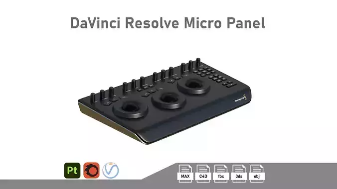 DaVinci Resolve Micro Panel 3D model