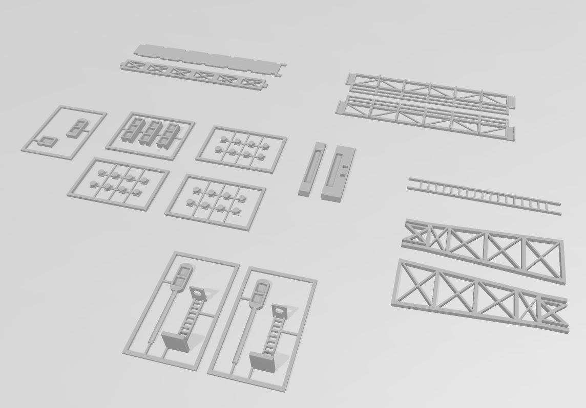 Signal Gantry  Block Signal Set by Outland Models 3D Printable 3D print model_2