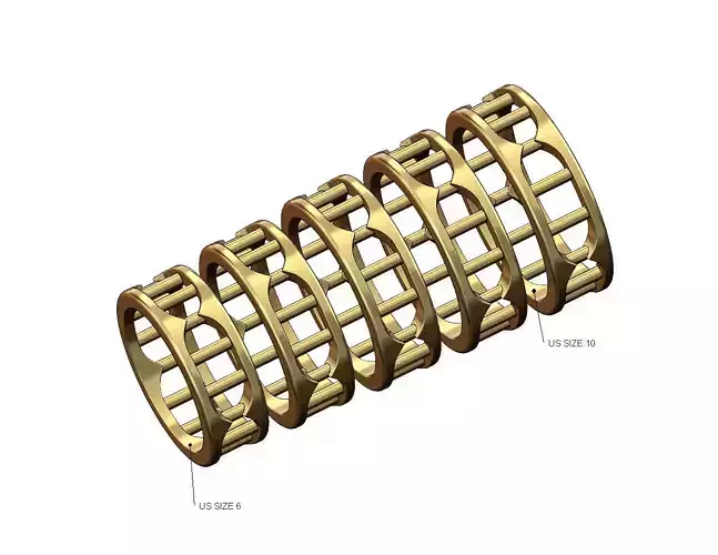 Wire open fashion brand engraving sides band US sizes 6to10