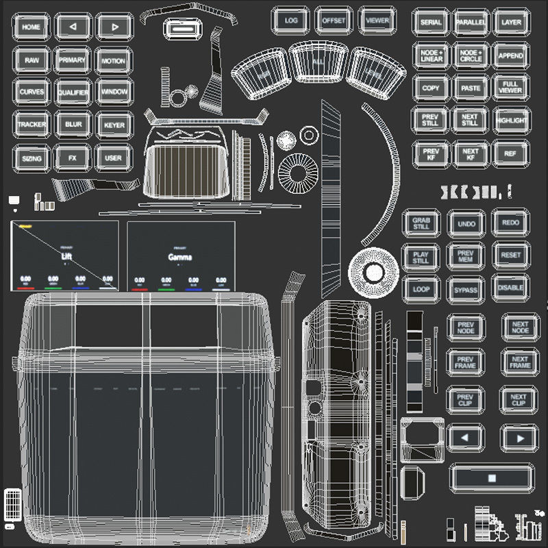 DaVinci Resolve Mini Panel 3D model_18