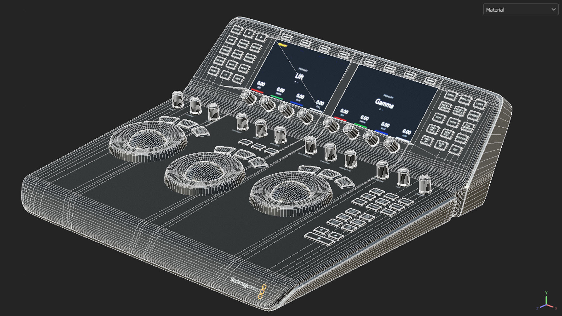 DaVinci Resolve Mini Panel 3D model_16