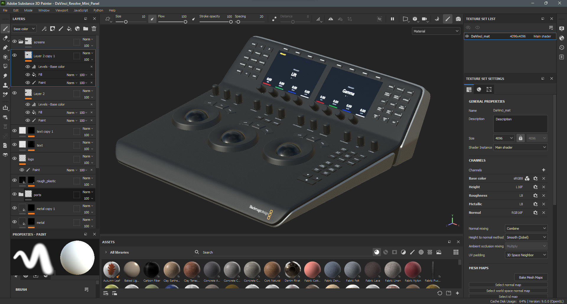DaVinci Resolve Mini Panel 3D model_15
