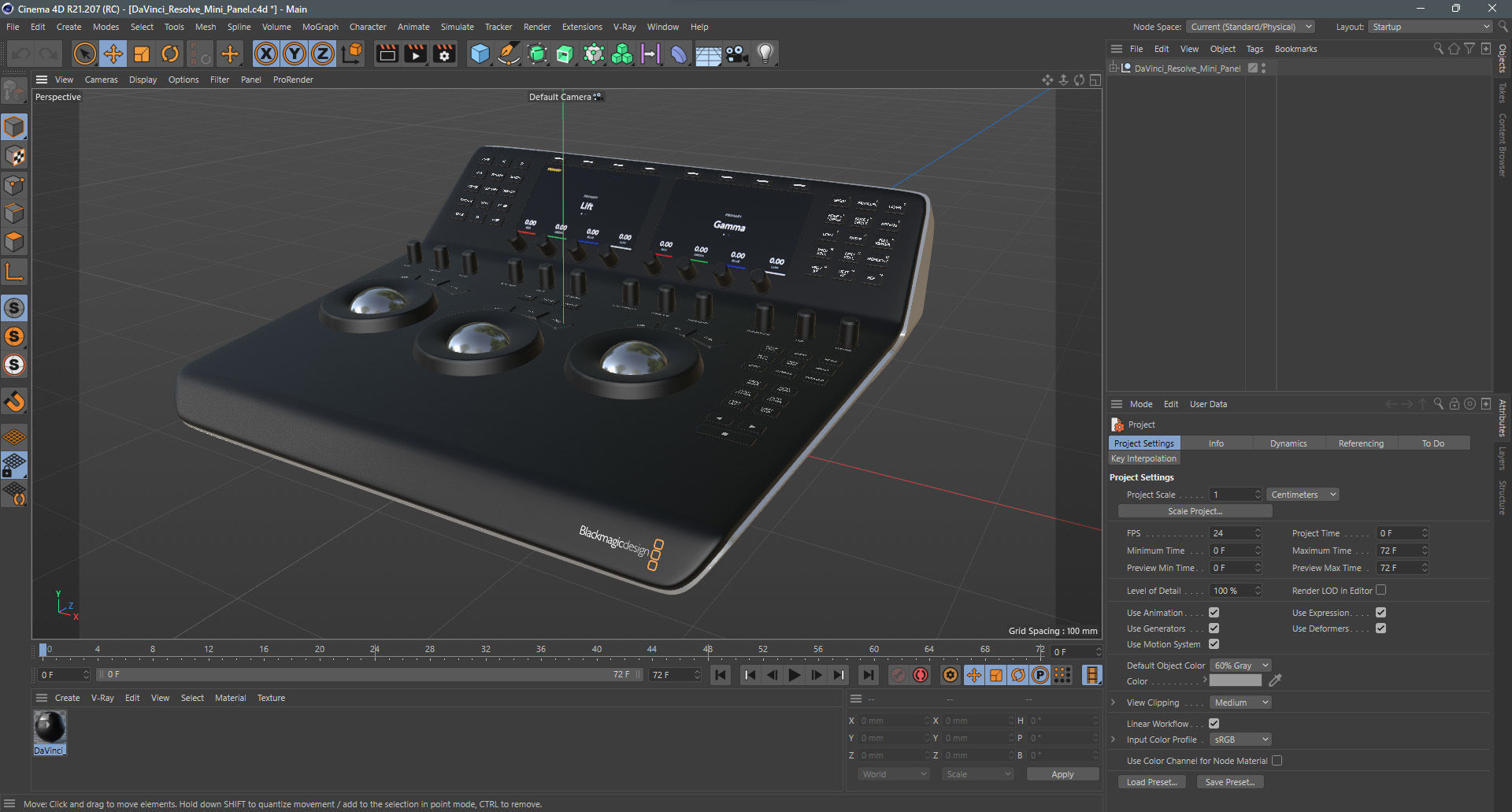DaVinci Resolve Mini Panel 3D model_14