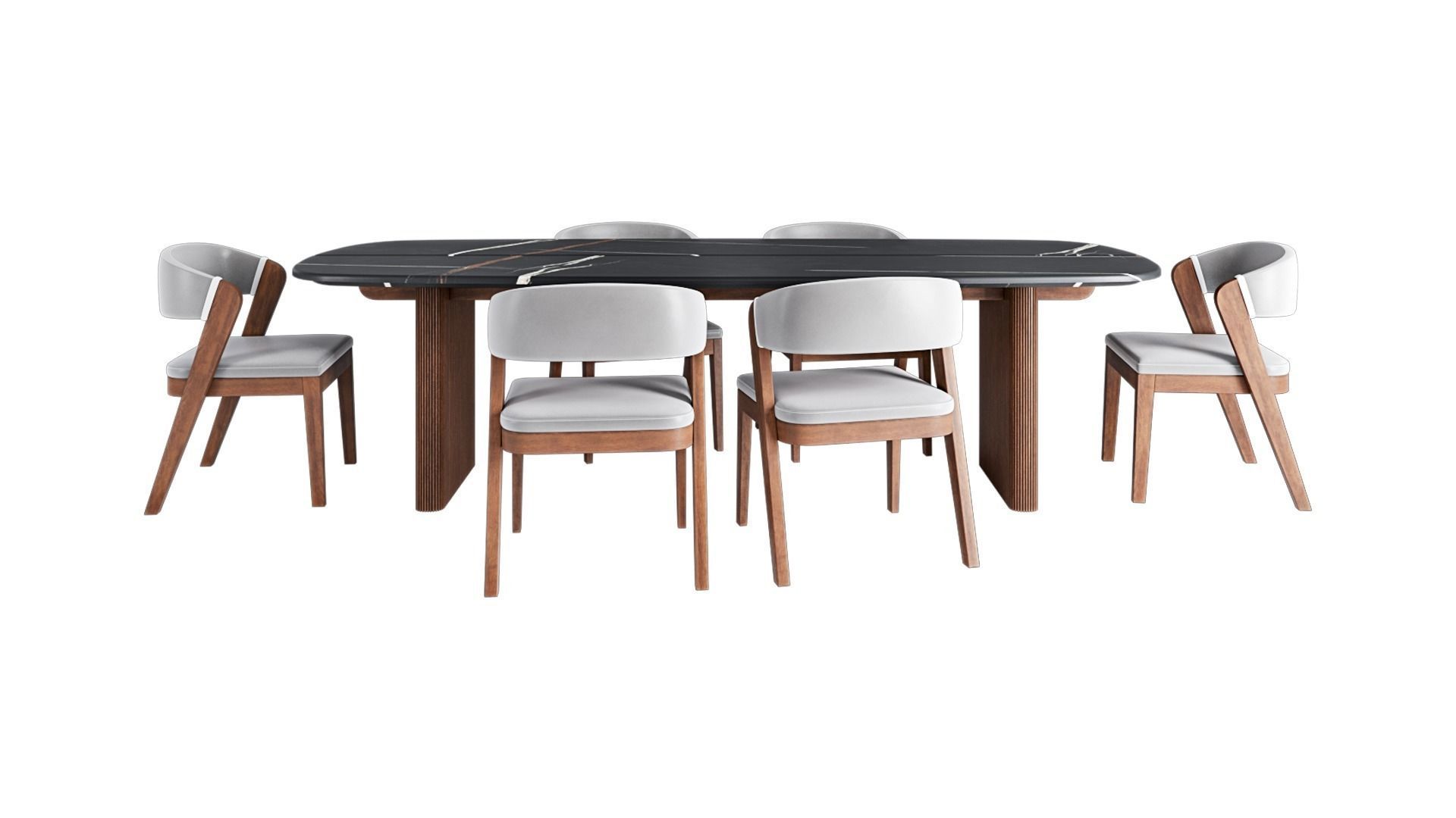 Nimis dining table and Giudecca dining chair 3D model_1