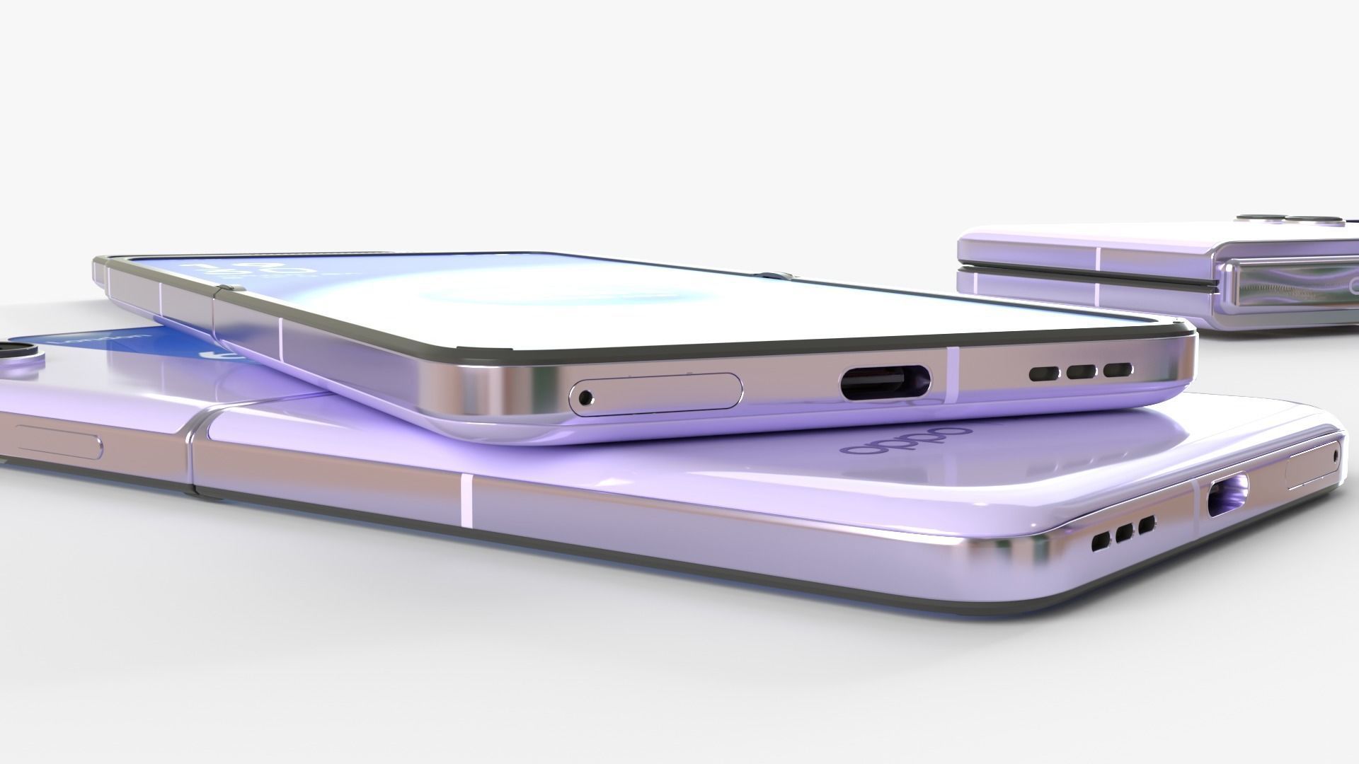 OPPO Find N2 Flip 2023 all colors 3D model_6