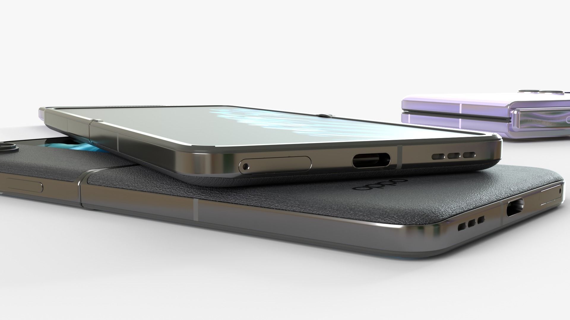 OPPO Find N2 Flip 2023 all colors 3D model_7