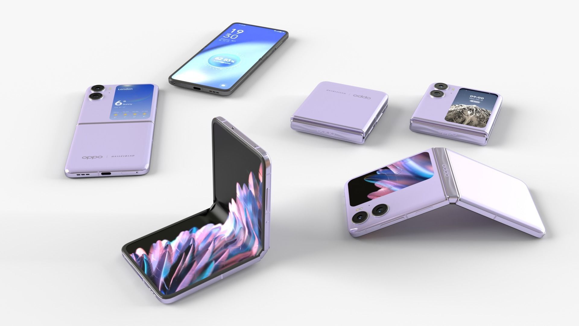 OPPO Find N2 Flip 2023 all colors 3D model_3