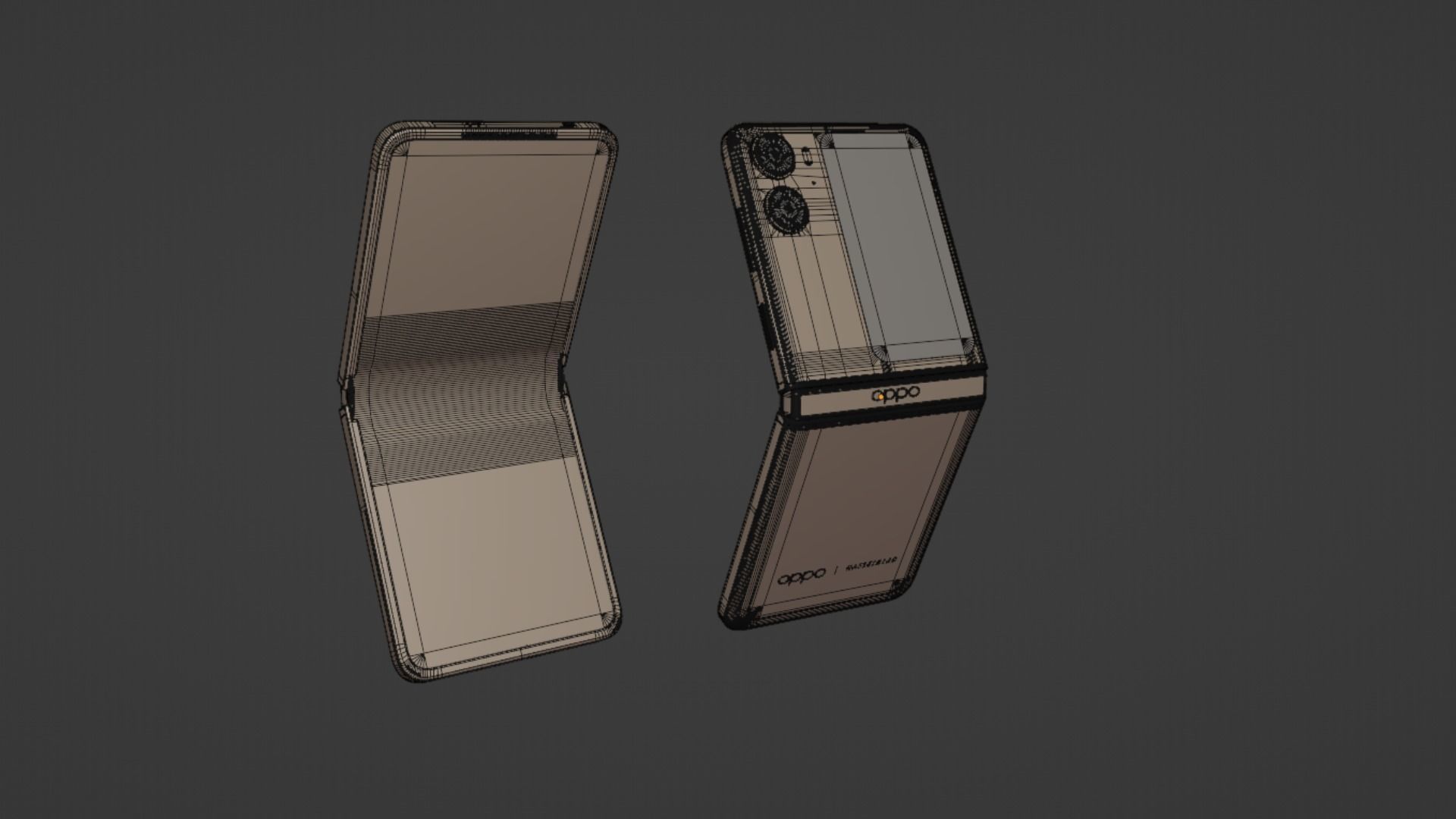 OPPO Find N2 Flip 2023 all colors 3D model_13