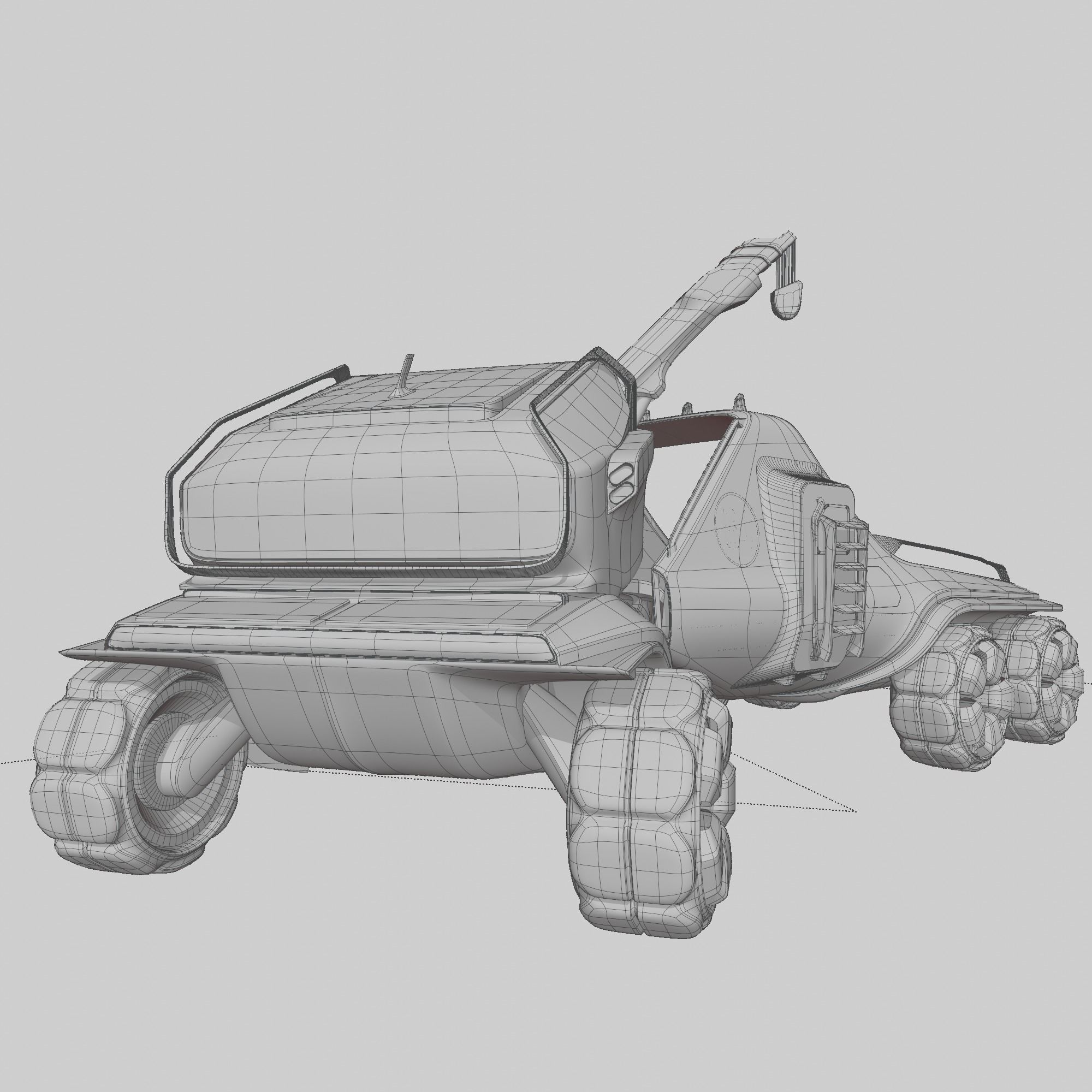 Futuristic Mars Rover Concept 3D model_6