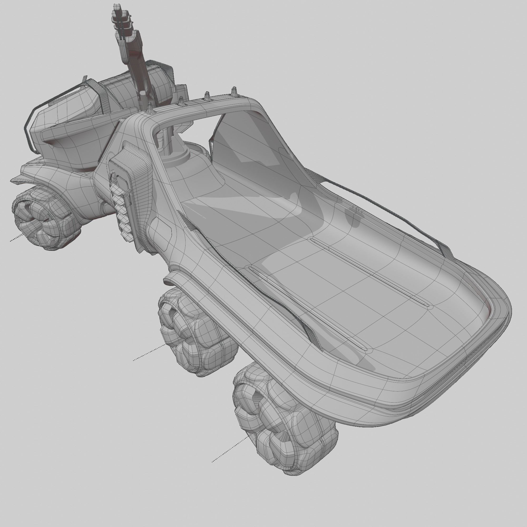 Futuristic Mars Rover Concept 3D model_7