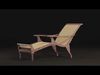 Wicker Chaise Lounger 3D model_1