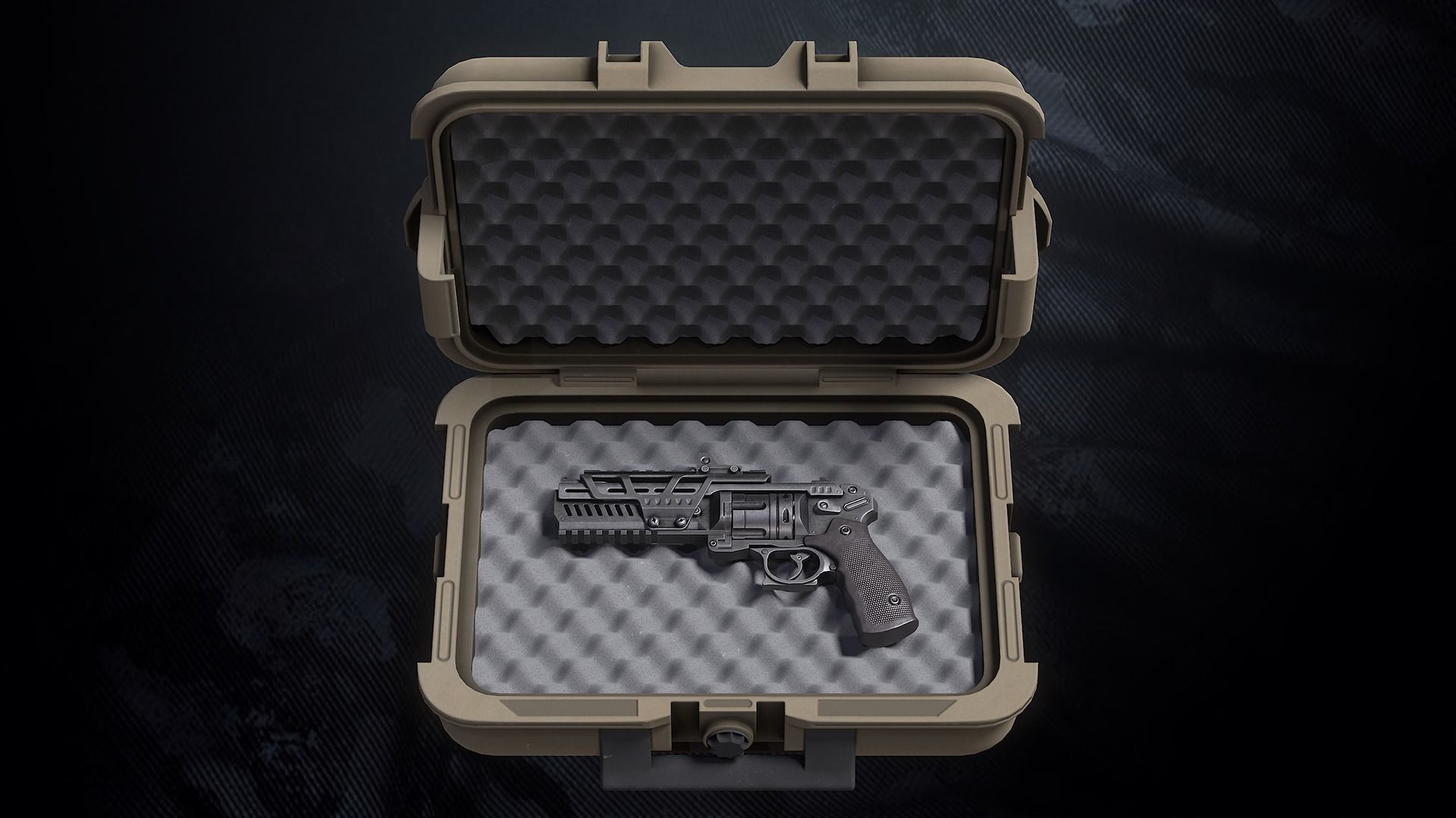 RV-32 Revolver With Hands And Weapon Case Low-poly 3D model_3