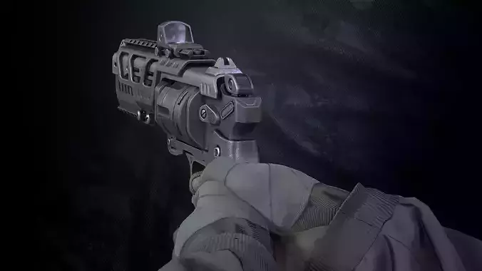 RV-32 Revolver With Hands And Weapon Case