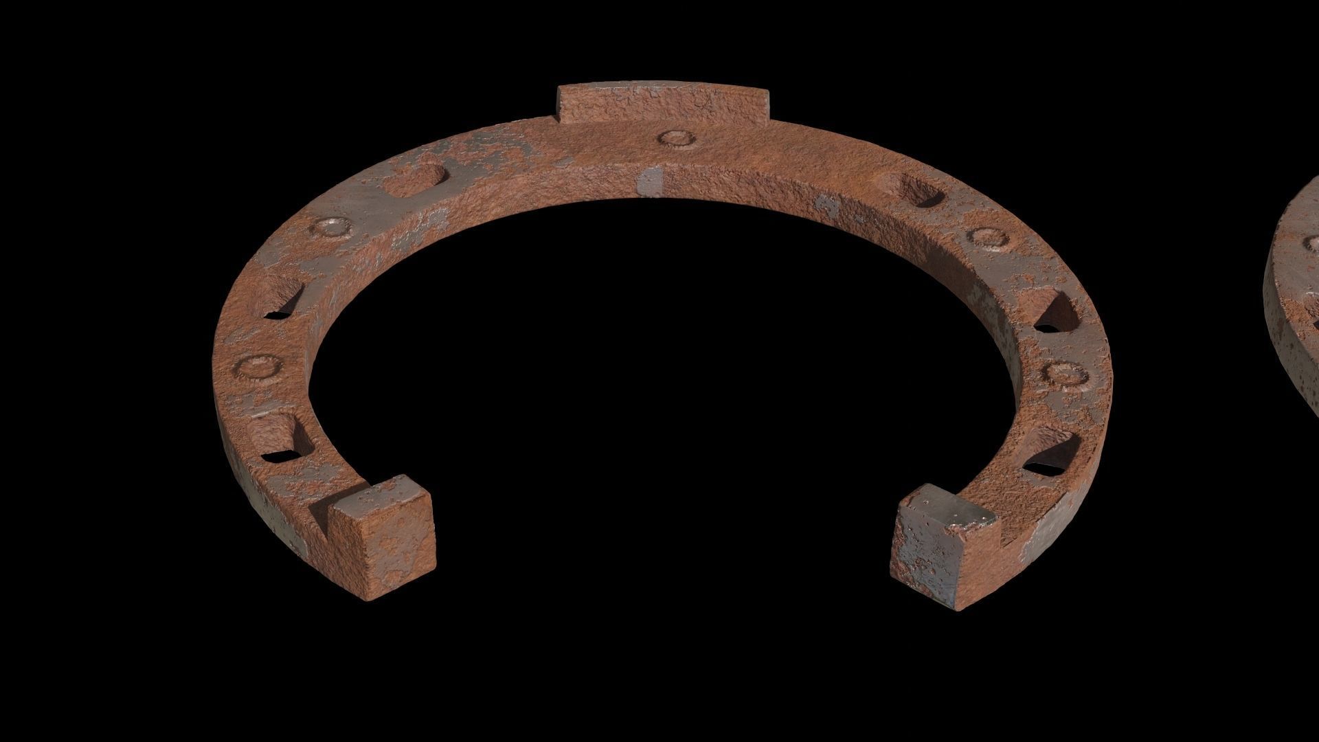 3 color horseshoes Low-poly 3D model_15