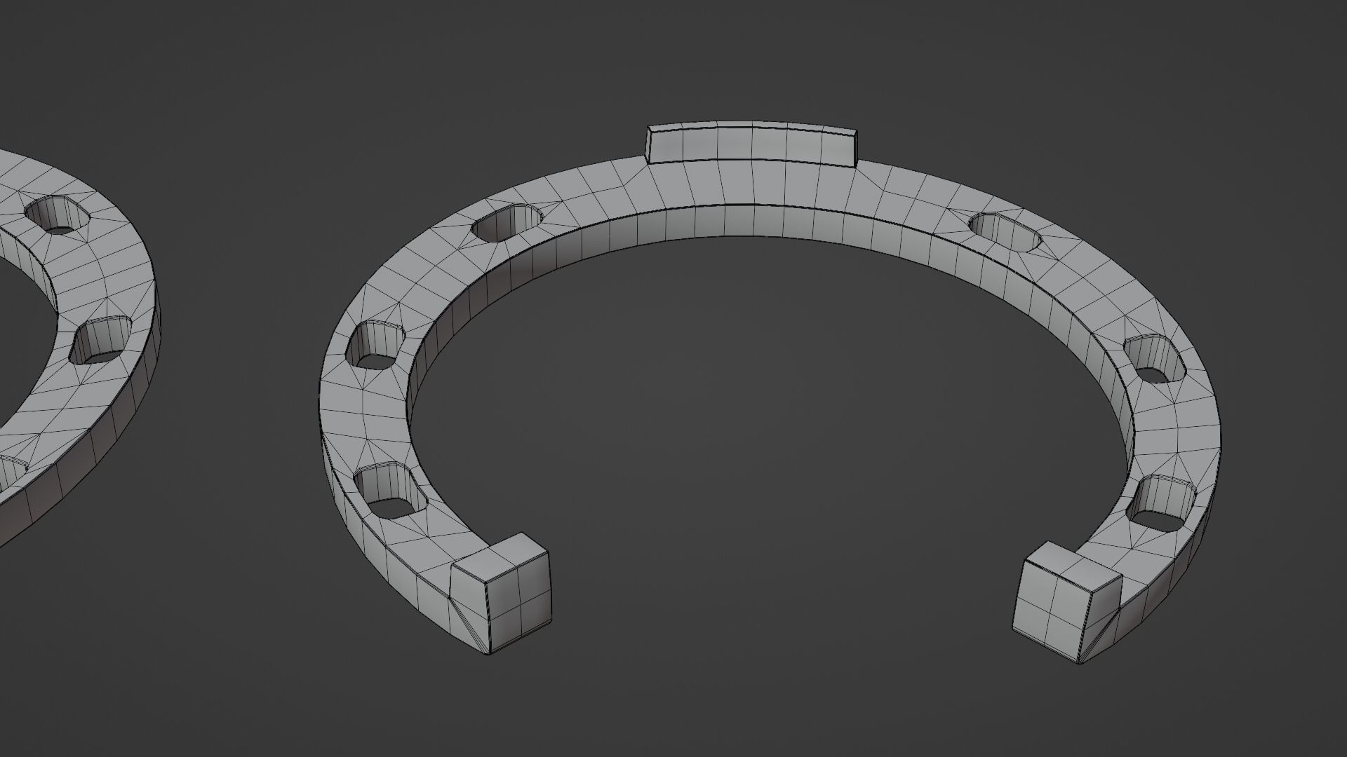 3 color horseshoes Low-poly 3D model_21