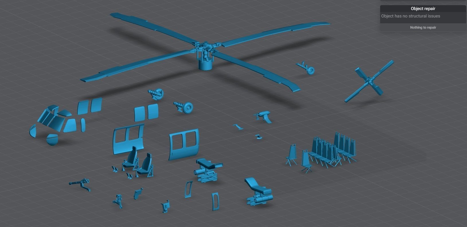 MH60 M Blackhawk Scale model  3D print model_5