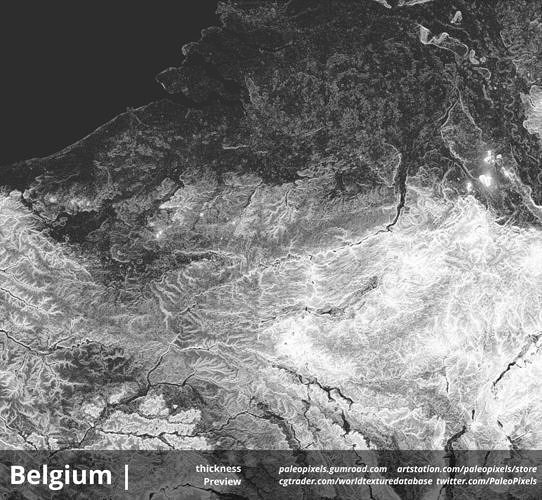 Belgium  Occlusion Thickness Cavity Curvature  High resolution Texture