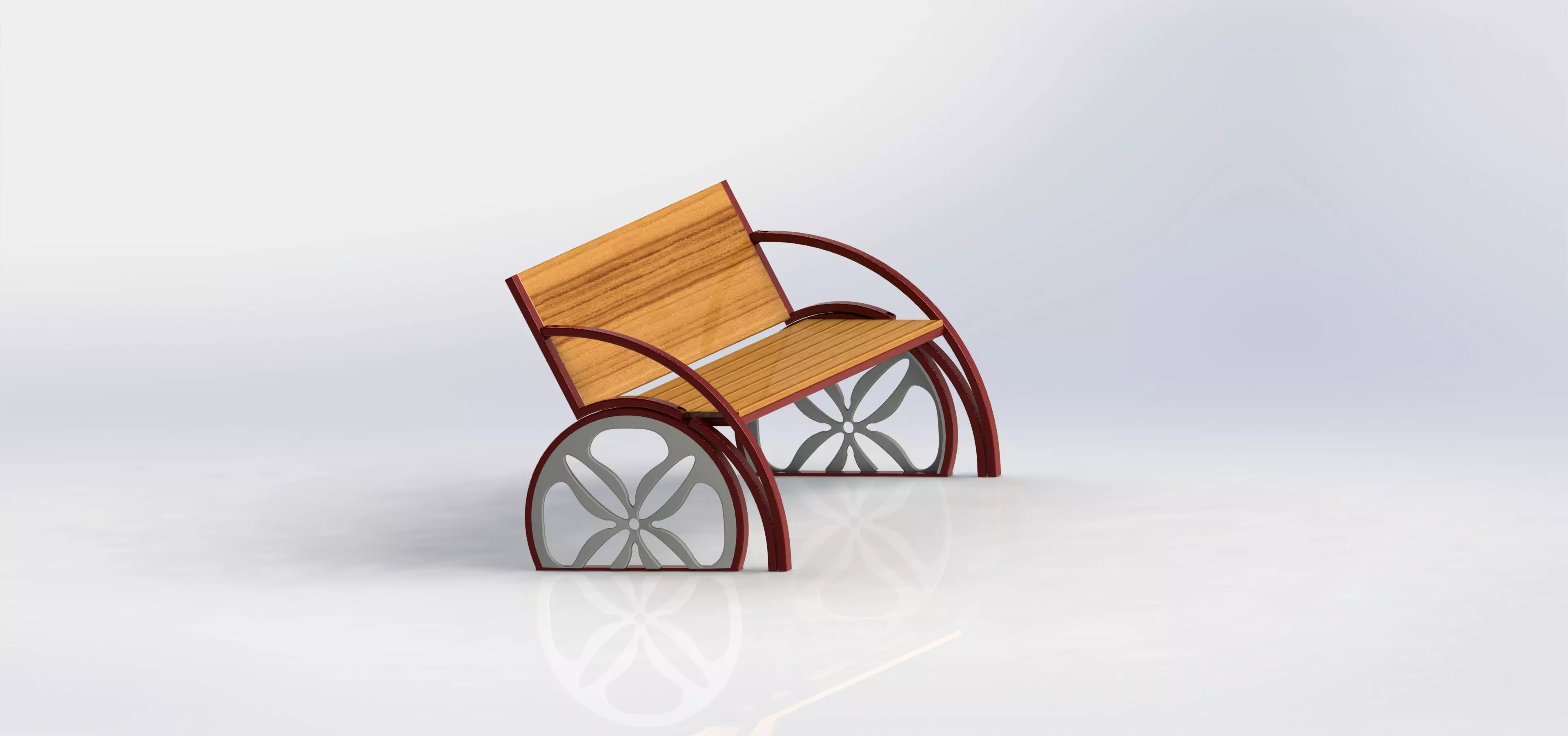 Foldig bench Steel Design 3D print model