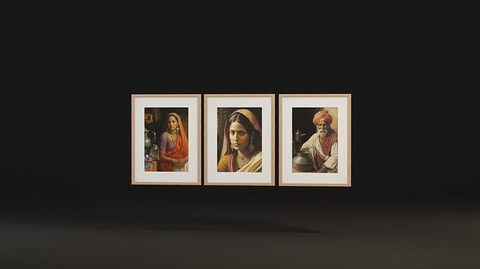 Indian Paintings Free 3D model