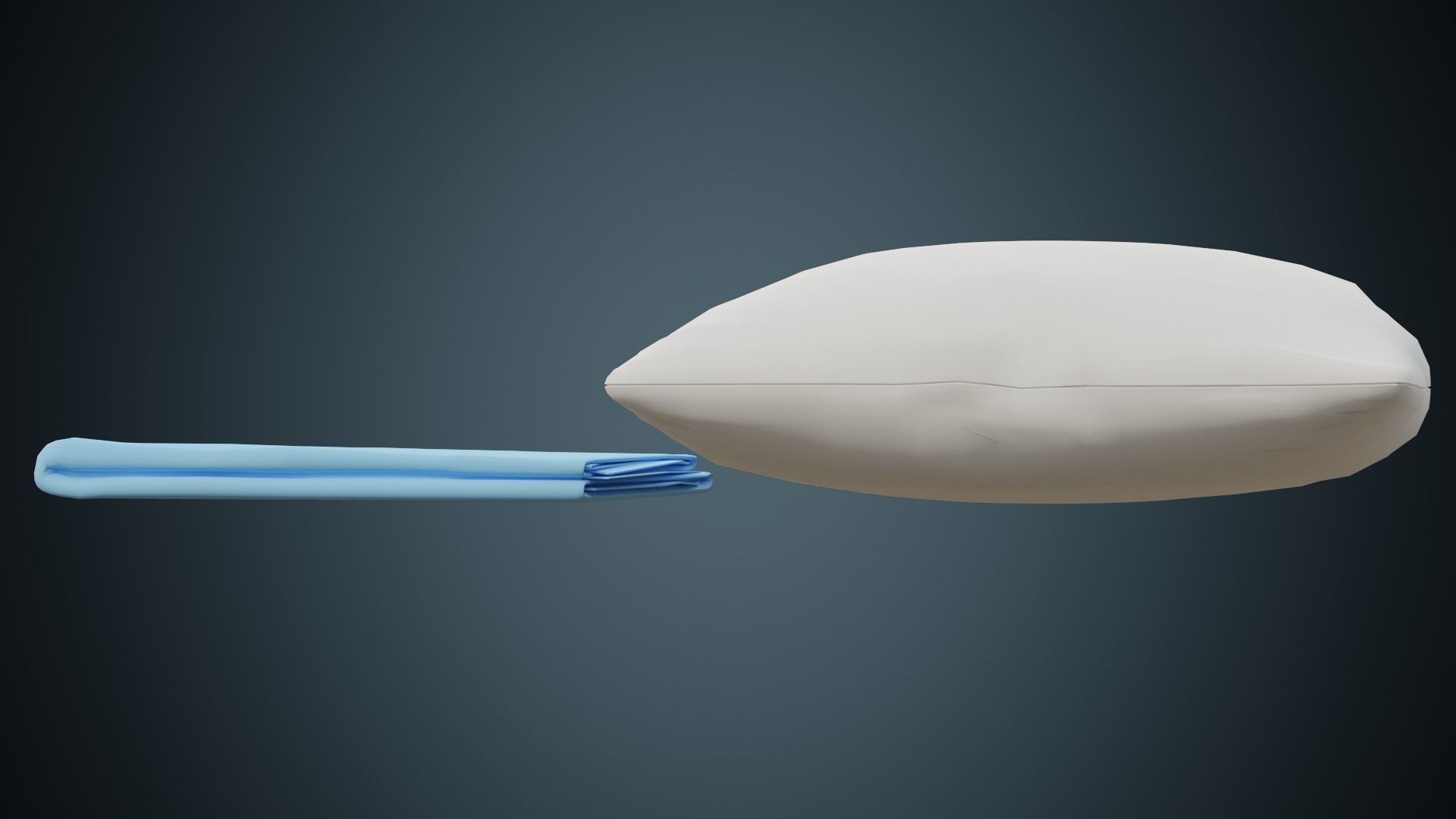 Pillow And Bed Sheet 1 Basic Low-poly 3D model_3