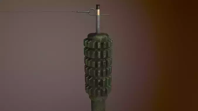 Soviet Land Mine POMZ-2 Low-poly 3D model